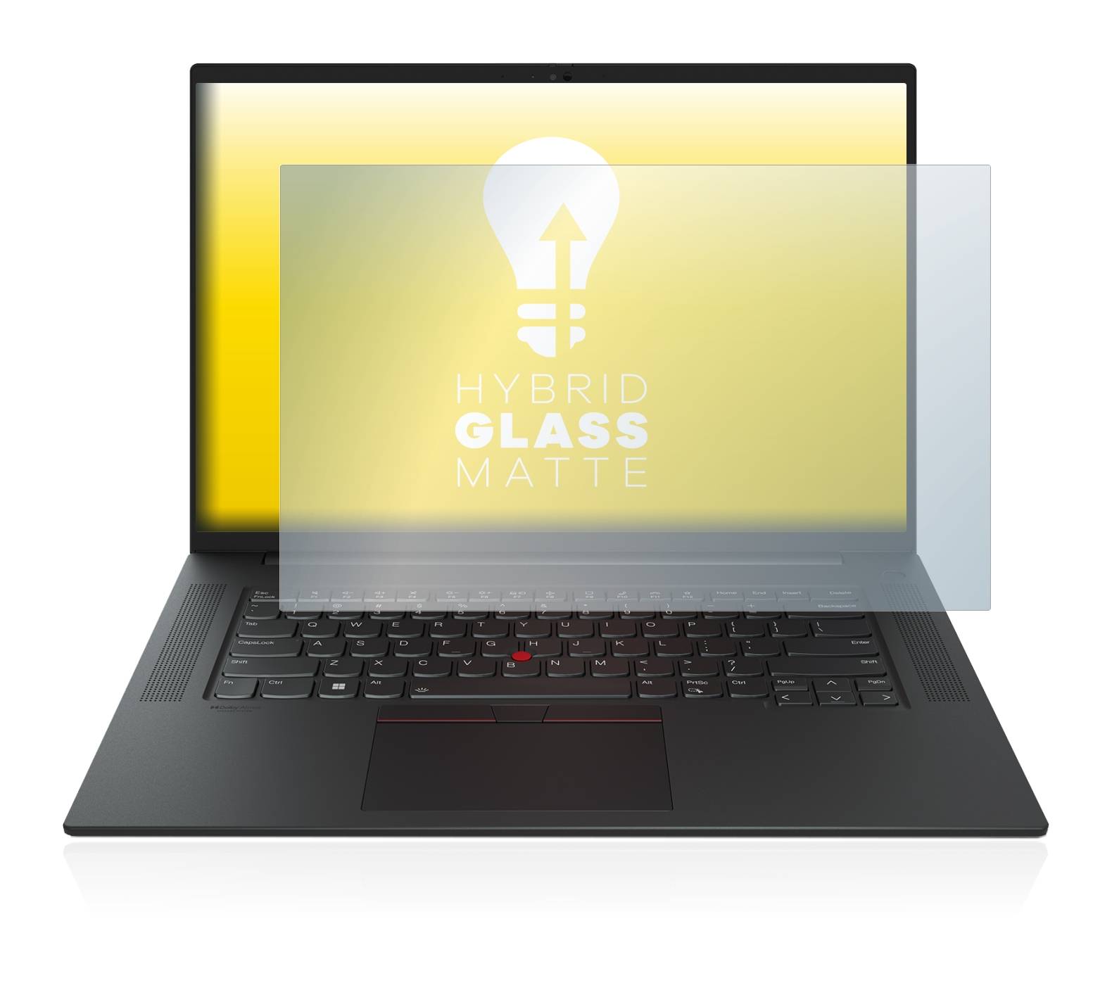 upscreen Hybrid Glass Matte Premium Schutzglas Folie für Lenovo ThinkPad P1 Gen 5