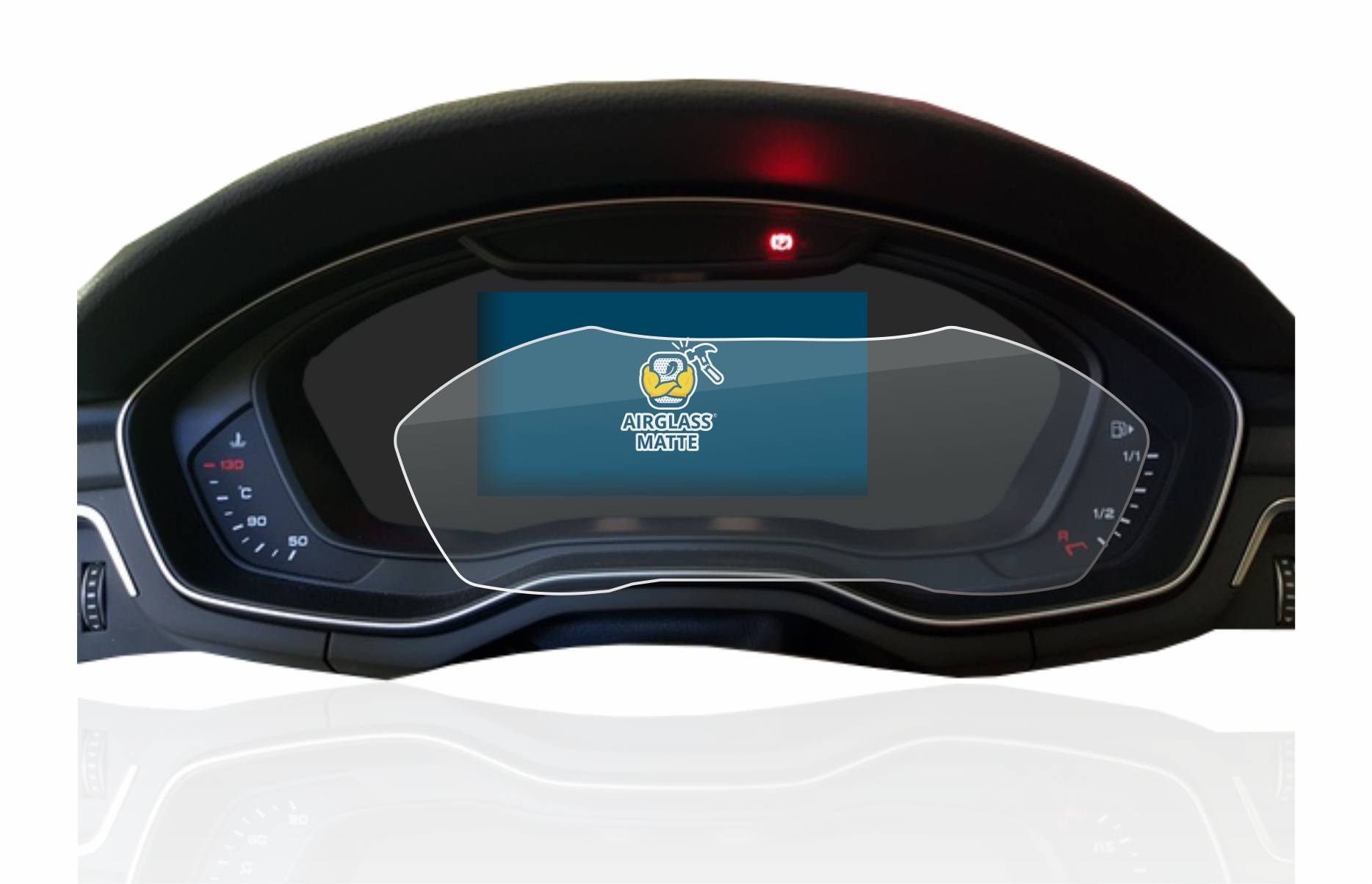 BROTECT AirGlass Flexible Schutz Glas Folie für Audi A4 B9 2017 Virtual Cockpit Matt Entspiegelt