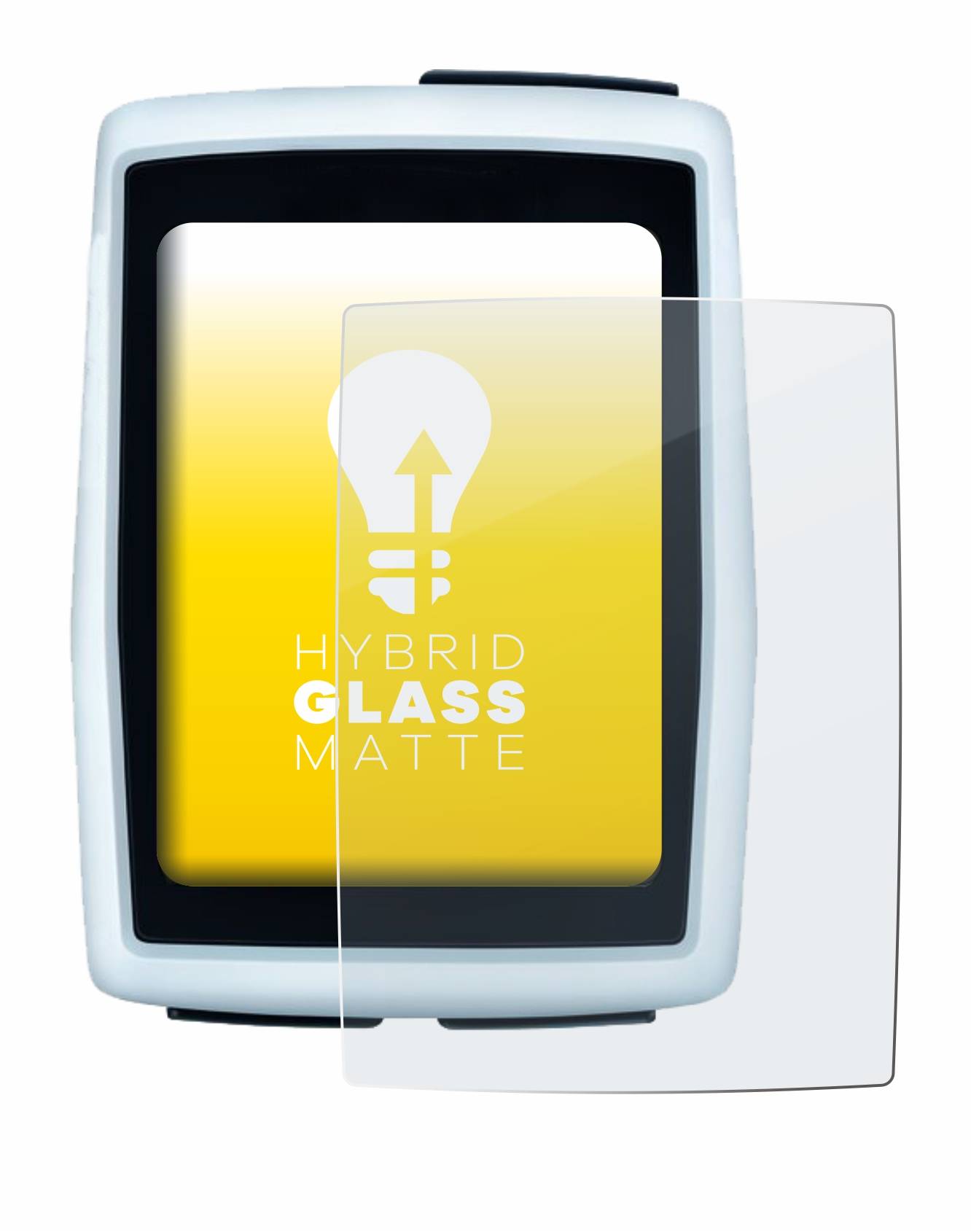 upscreen Hybrid Glass Matte Premium Schutzglas Folie für Sigma BC 12.0