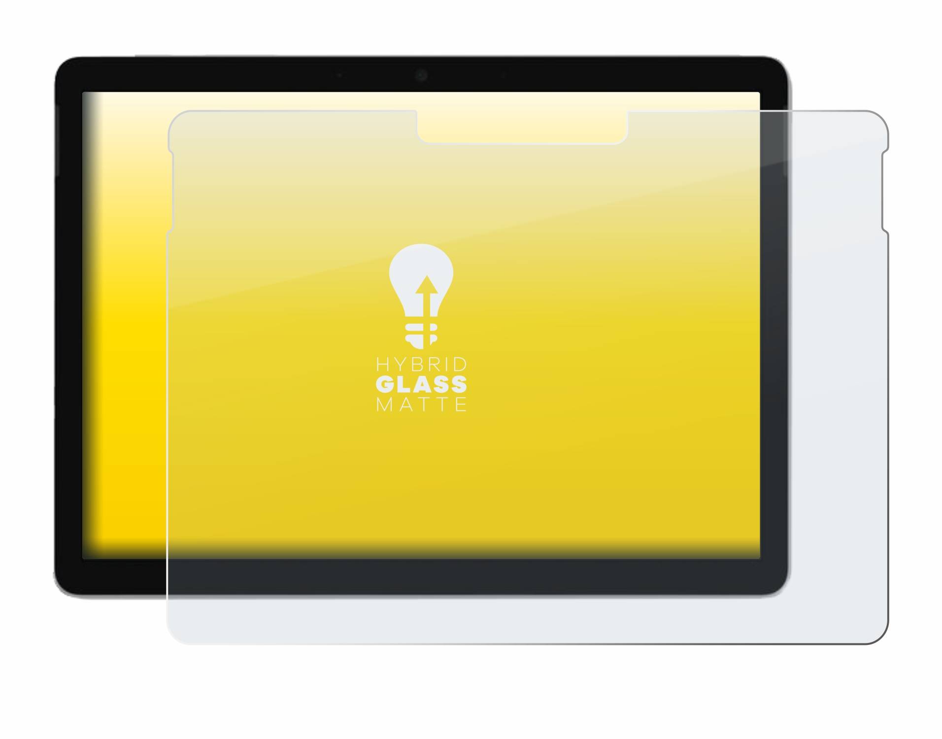 upscreen Flexible Schutz Glas Folie für Microsoft Surface Go 2 10.5" Schutzglas 9H Hybridglas Matt Entspiegelt