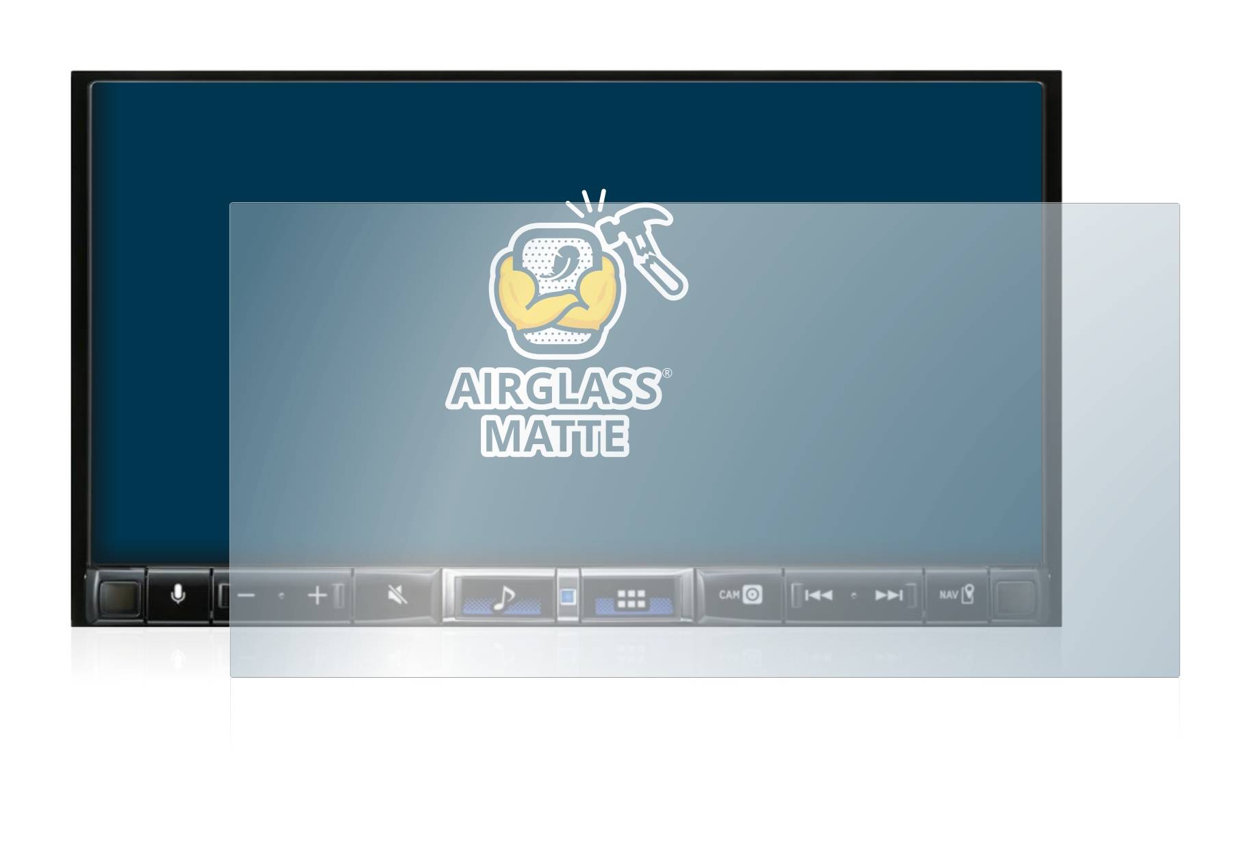 BROTECT AirGlass Flexible Schutz Glas Folie für Alpine iLX-705D Matt Entspiegelt