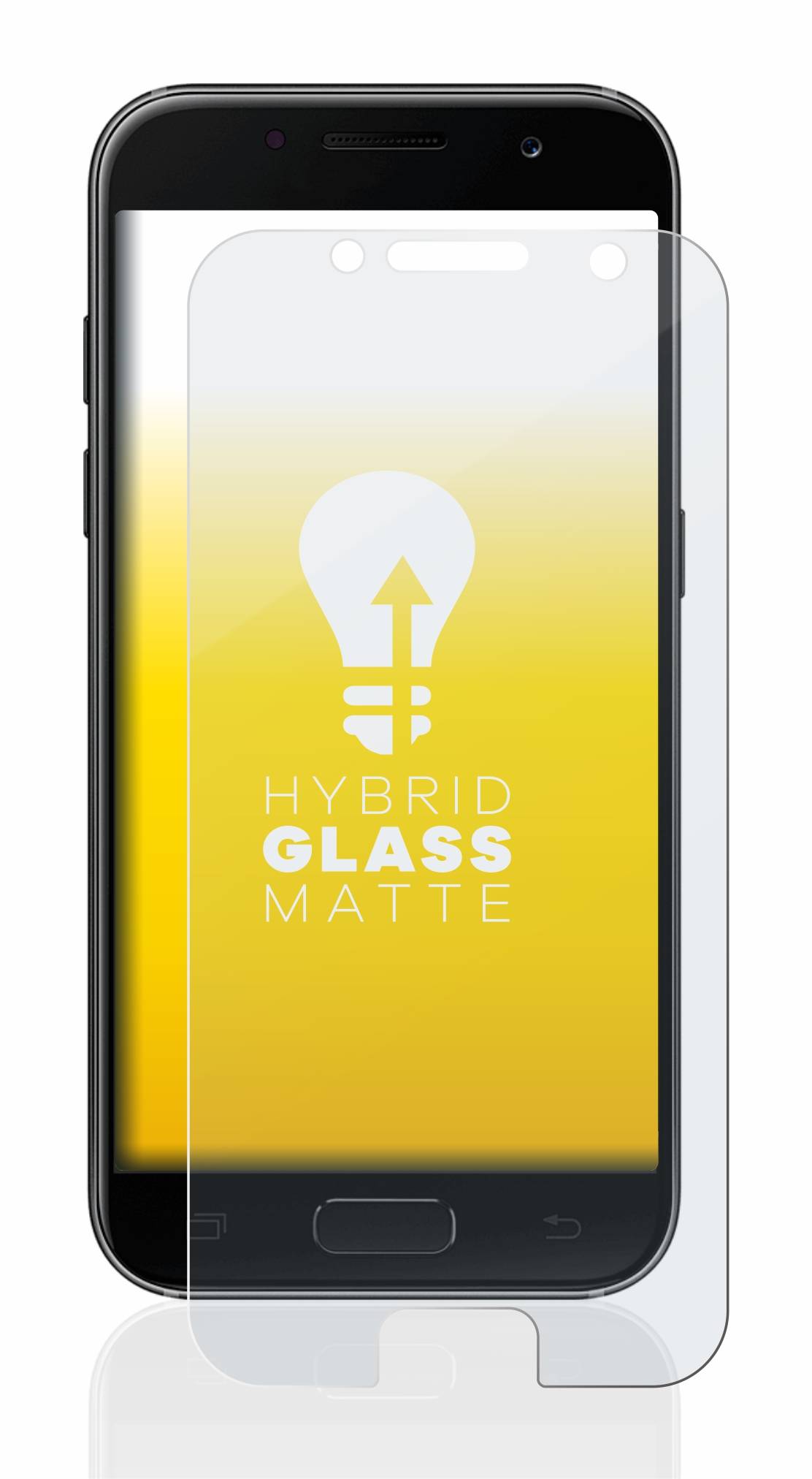 upscreen Flexible Panzerglasfolie für Samsung Galaxy A3 2017 Schutzglas 9H Hybridglas Matt Entspiegelt