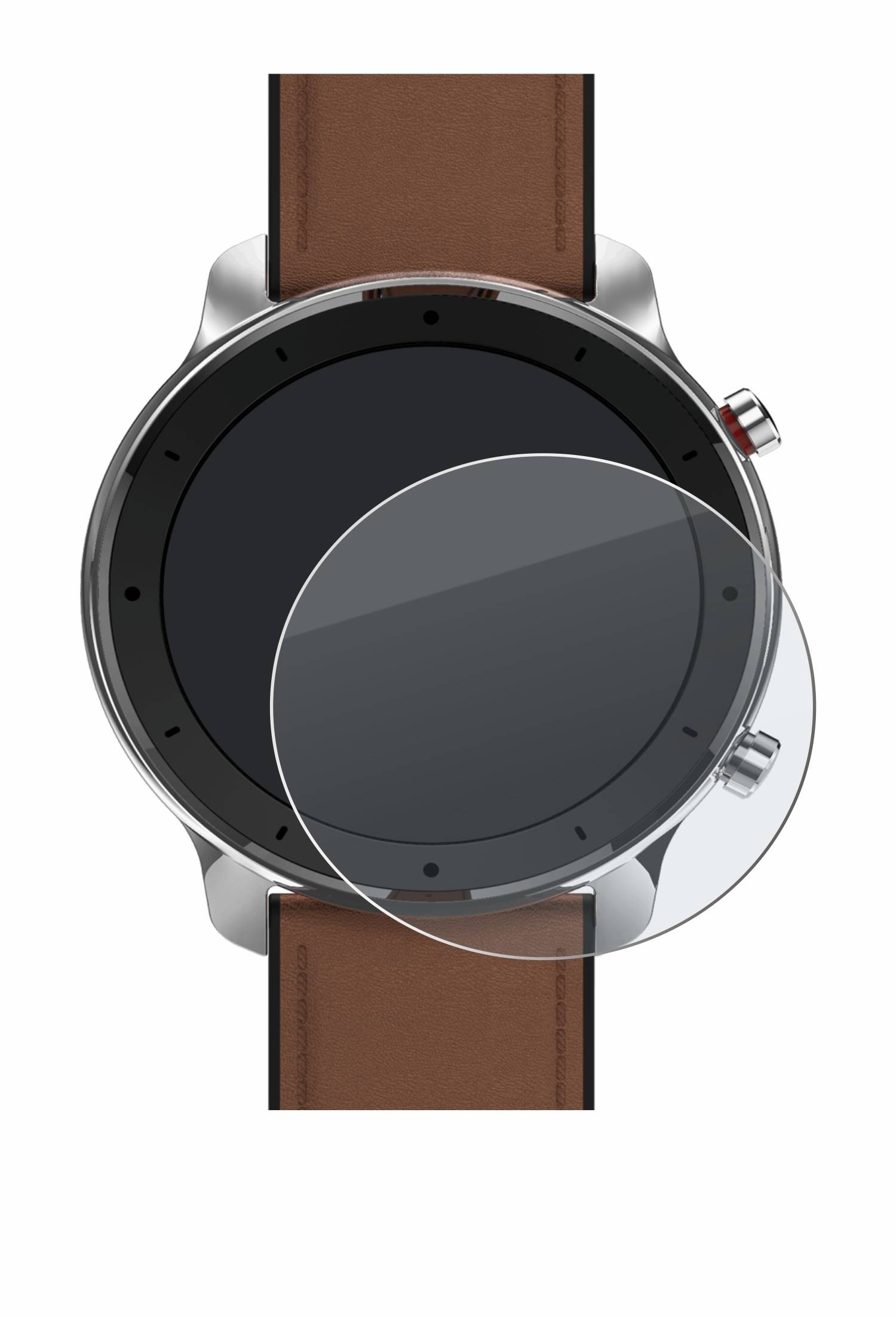upscreen Hybrid Glass Matte Premium Schutzglas Folie für Huami Amazfit GTR (47