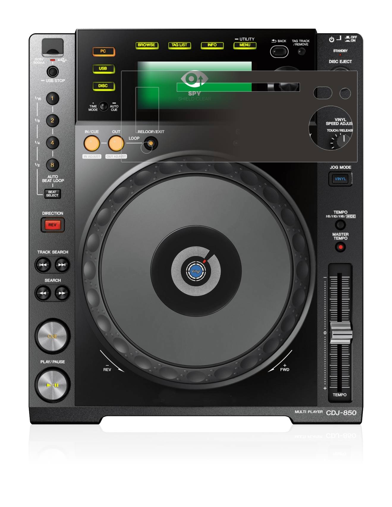 upscreen Spy Shield Clear Premium Blickschutzfolie für Pioneer