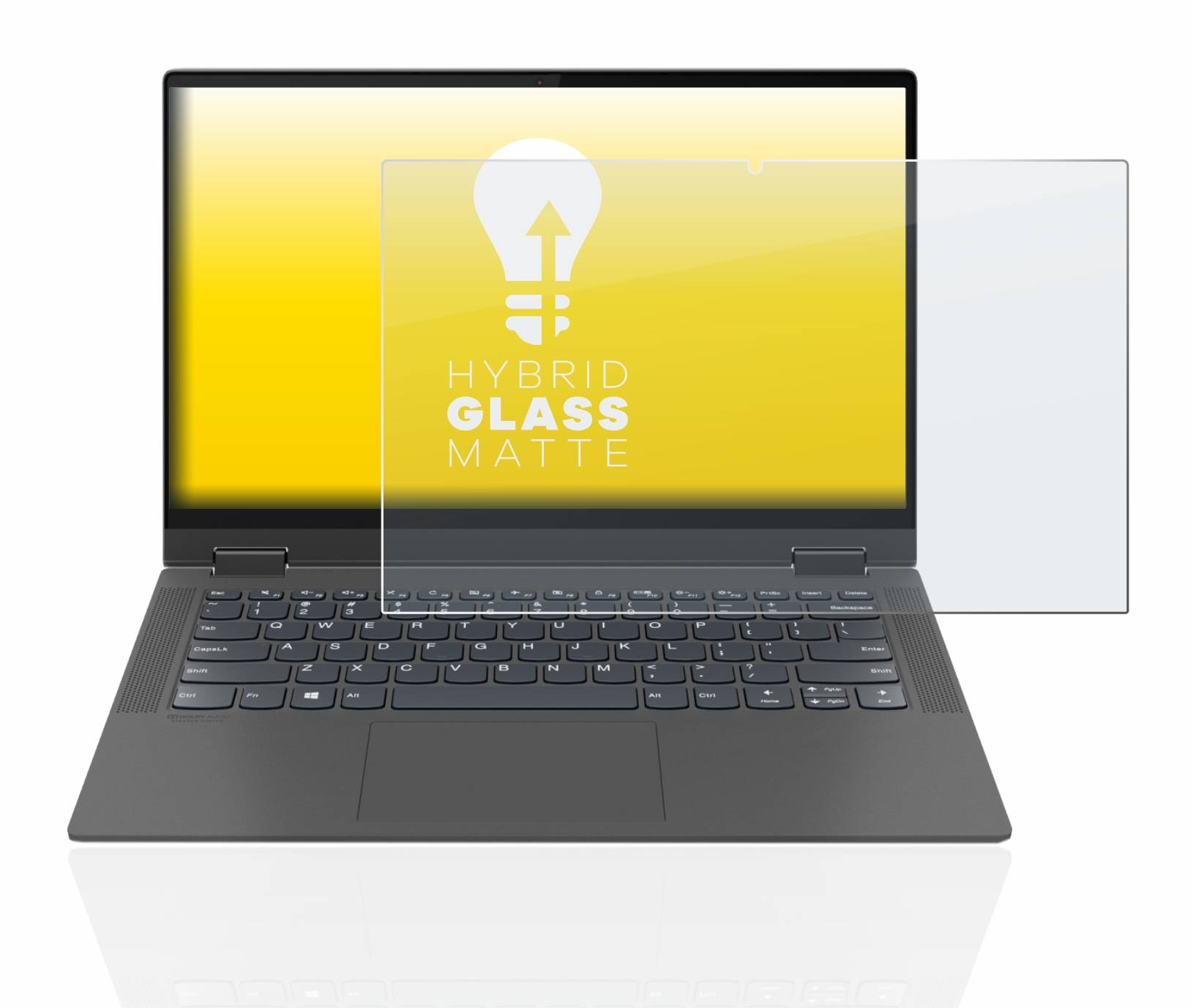 upscreen Hybrid Glass Matte Premium Schutzglas Folie für Lenovo IdeaPad Flex 5 14