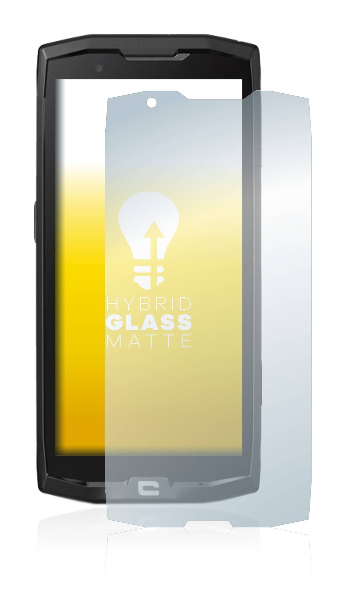 upscreen Flexible Schutz Glas Folie für Crosscall Core X4 Schutzglas 9H Hybridglas Matt Entspiegelt