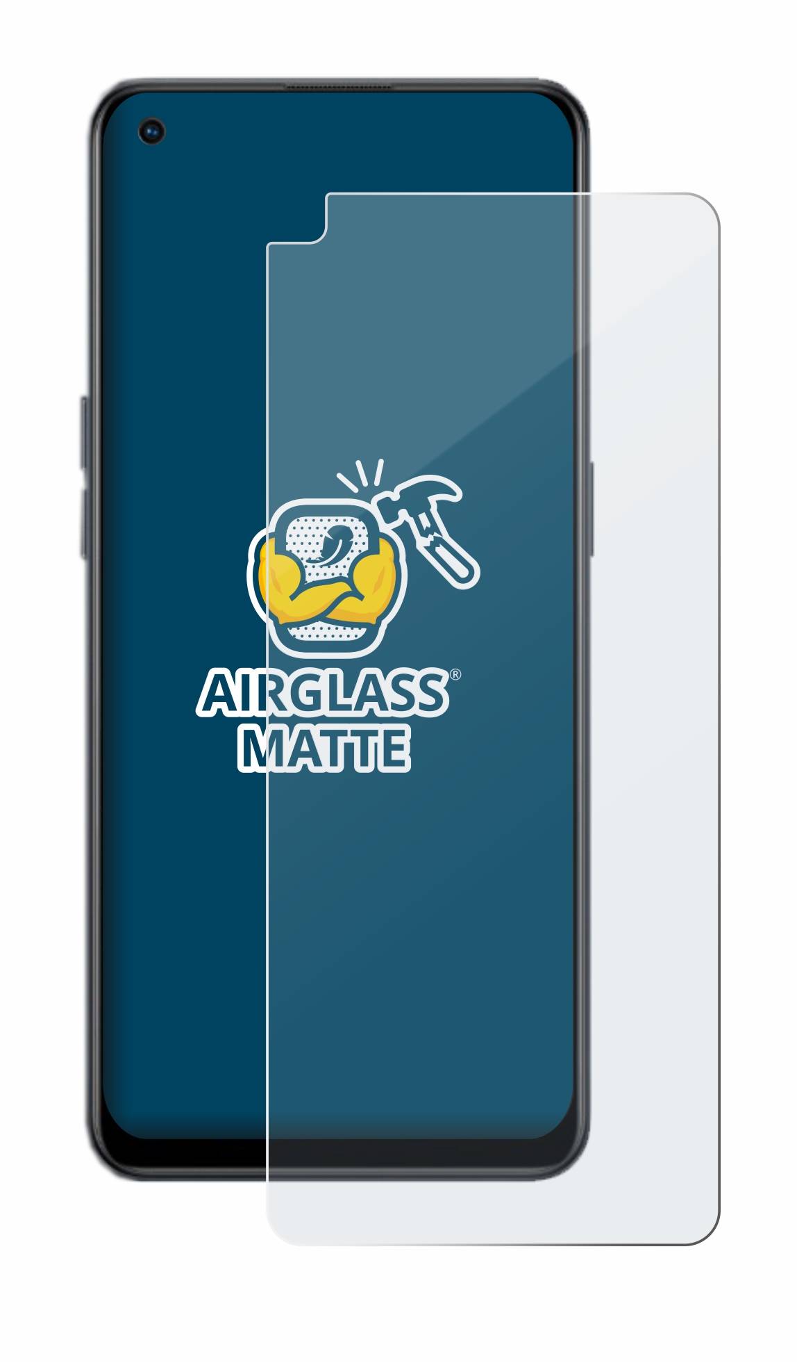 BROTECT AirGlass Flexible Schutz Glas Folie für Oppo Reno 8 Lite Matt Entspiegelt