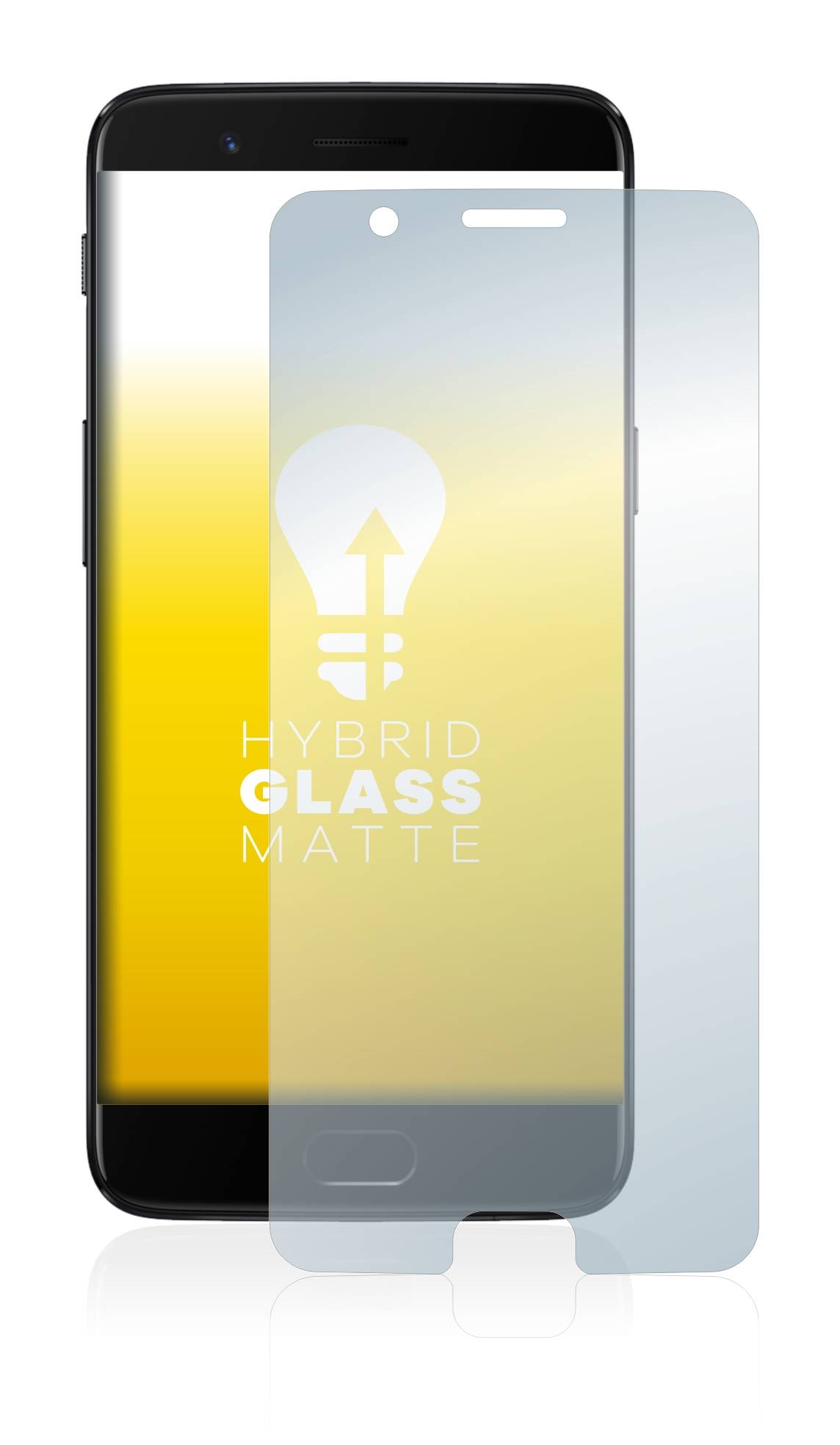 upscreen Flexible Panzerglasfolie für OnePlus 5 Schutzglas 9H Hybridglas Matt Entspiegelt