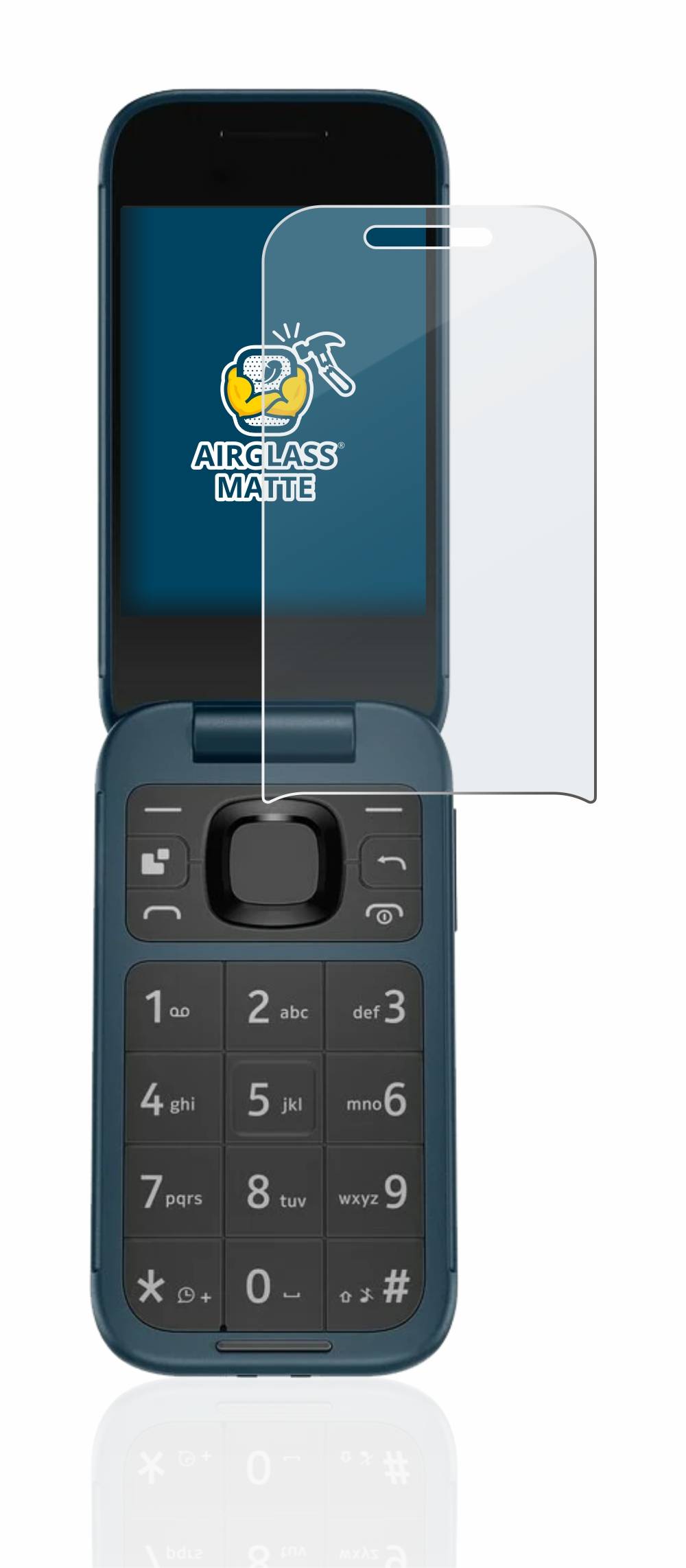 BROTECT AirGlass Flexible Panzerglasfolie für Nokia 2660 Flip Matt Entspiegelt
