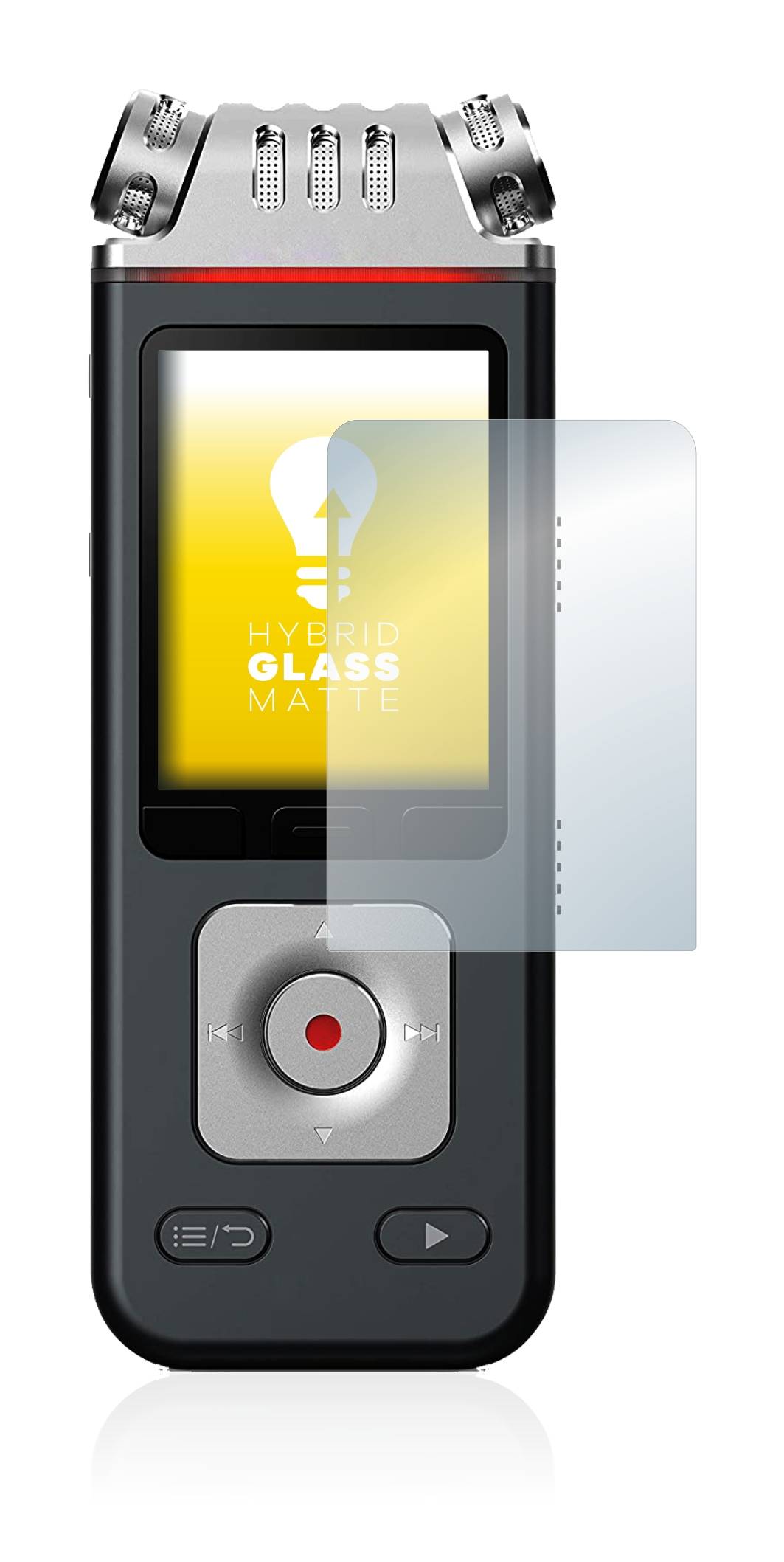 upscreen Hybrid Glass Matte Premium Schutzglas Folie für Philips VoiceTracer