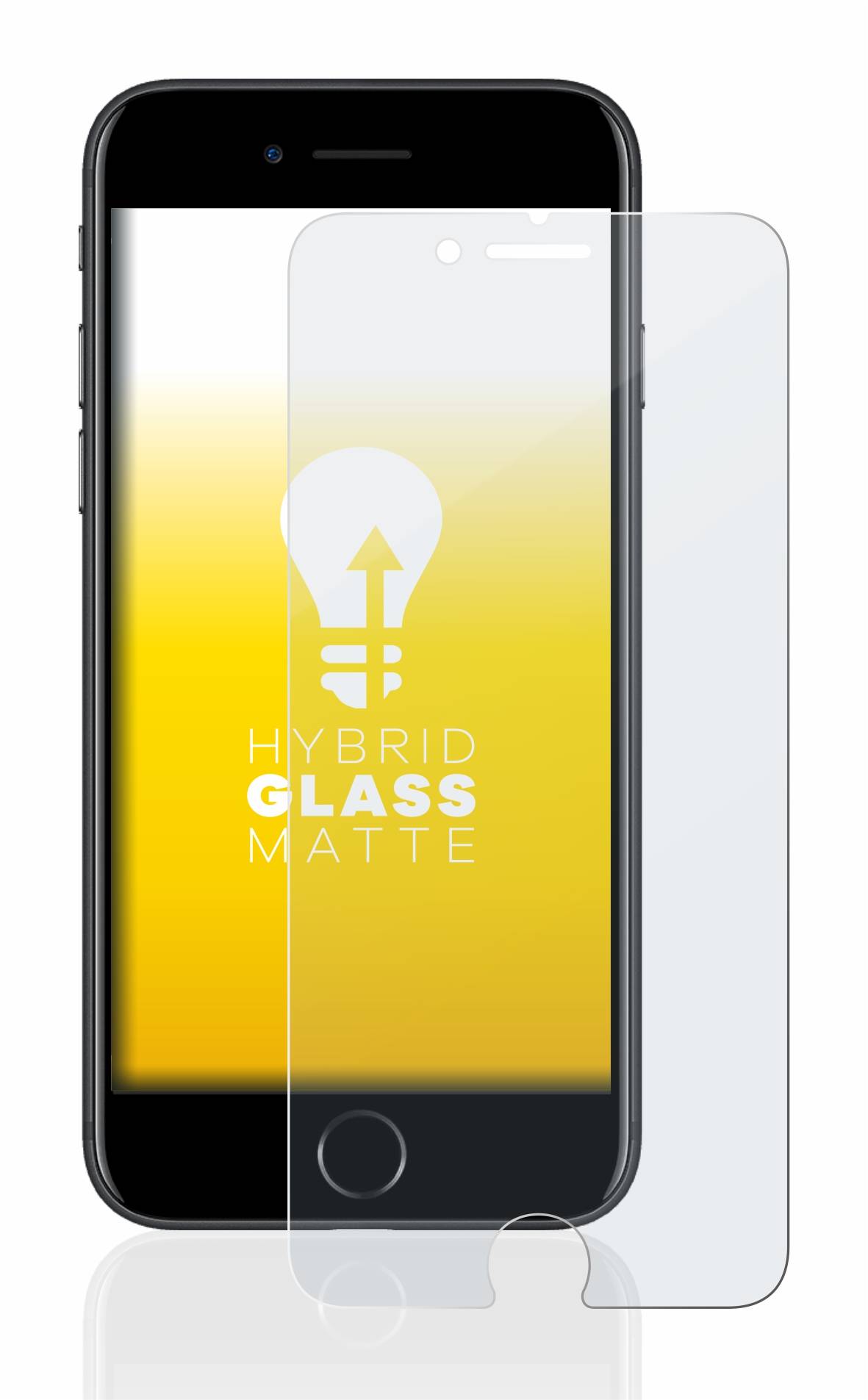 upscreen Flexible Schutz Glas Folie für Apple iPhone 7 / 8 Schutzglas 9H Hybridglas Matt Entspiegelt