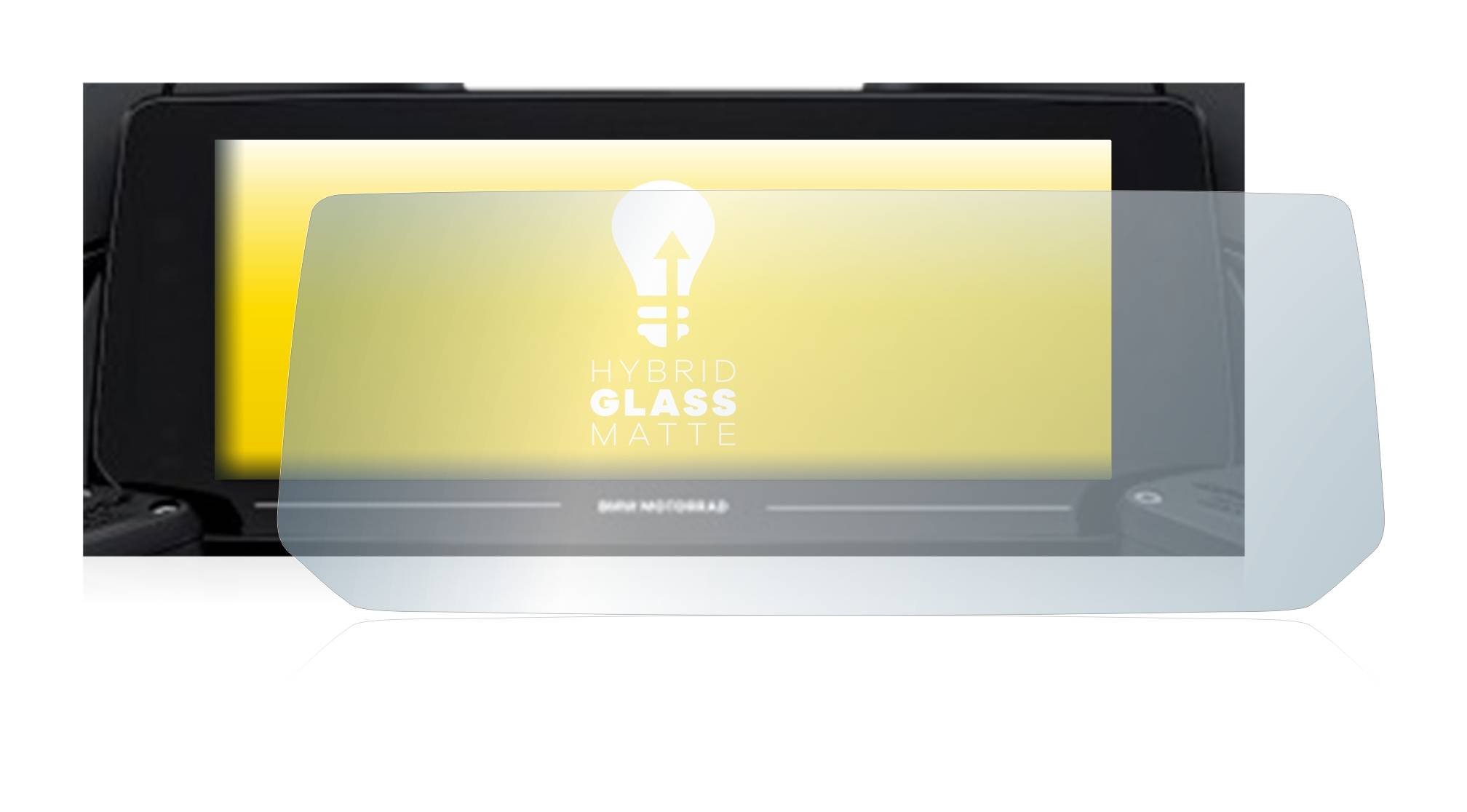 upscreen Hybrid Glass Matte Premium Schutzglas Folie für BMW R 1250 RT 2021 Connectivity TFT