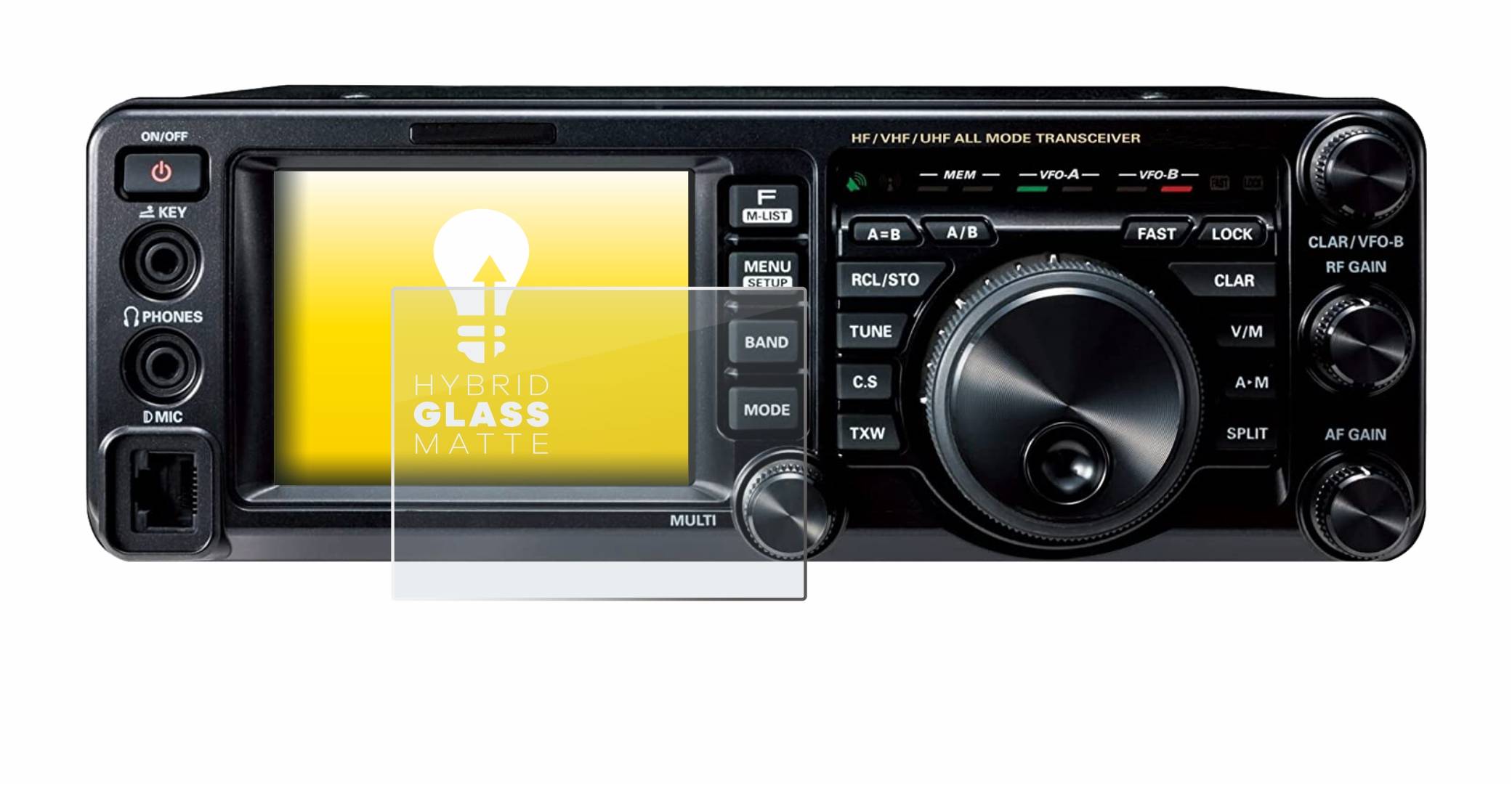 upscreen Hybrid Glass Matte Premium Schutzglas Folie für Yaesu
