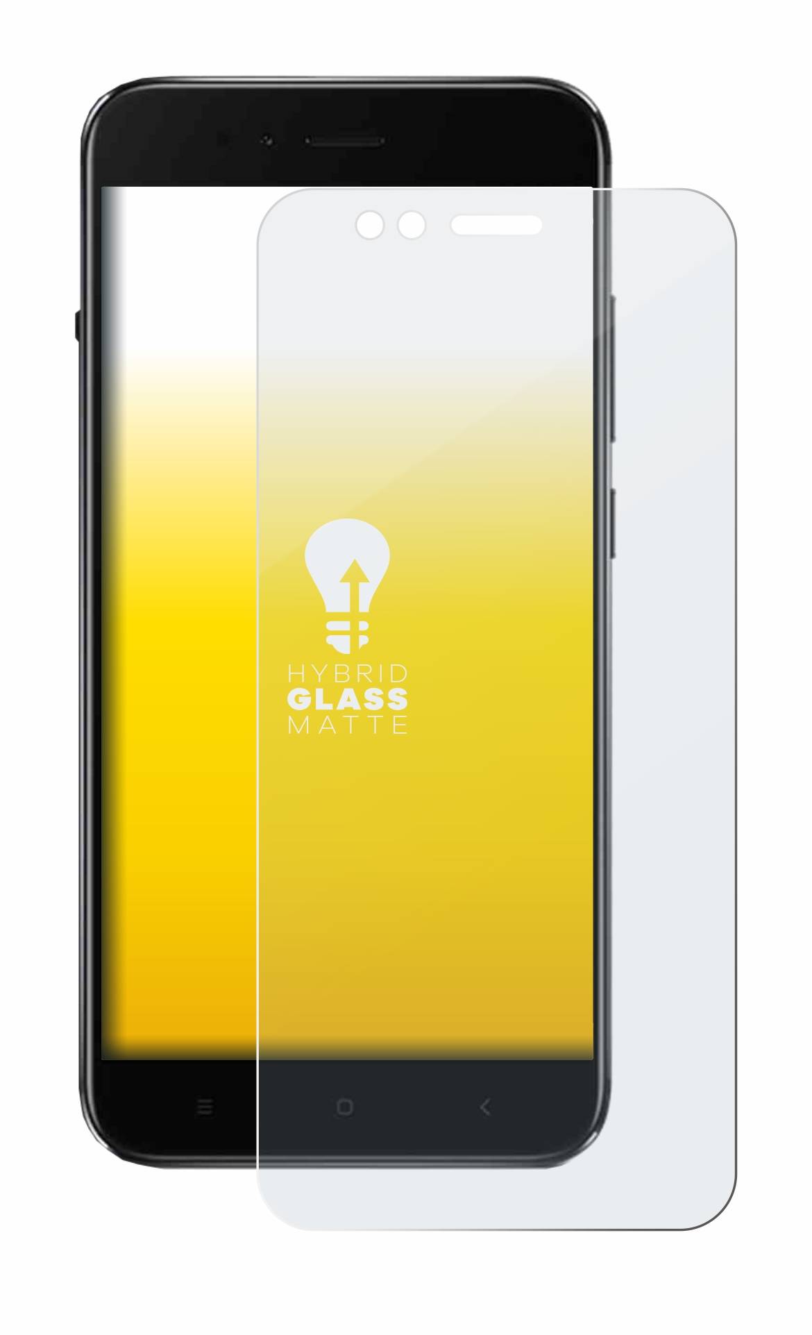 upscreen Flexible Schutz Glas Folie für Xiaomi Mi A1 Schutzglas 9H Hybridglas Matt Entspiegelt