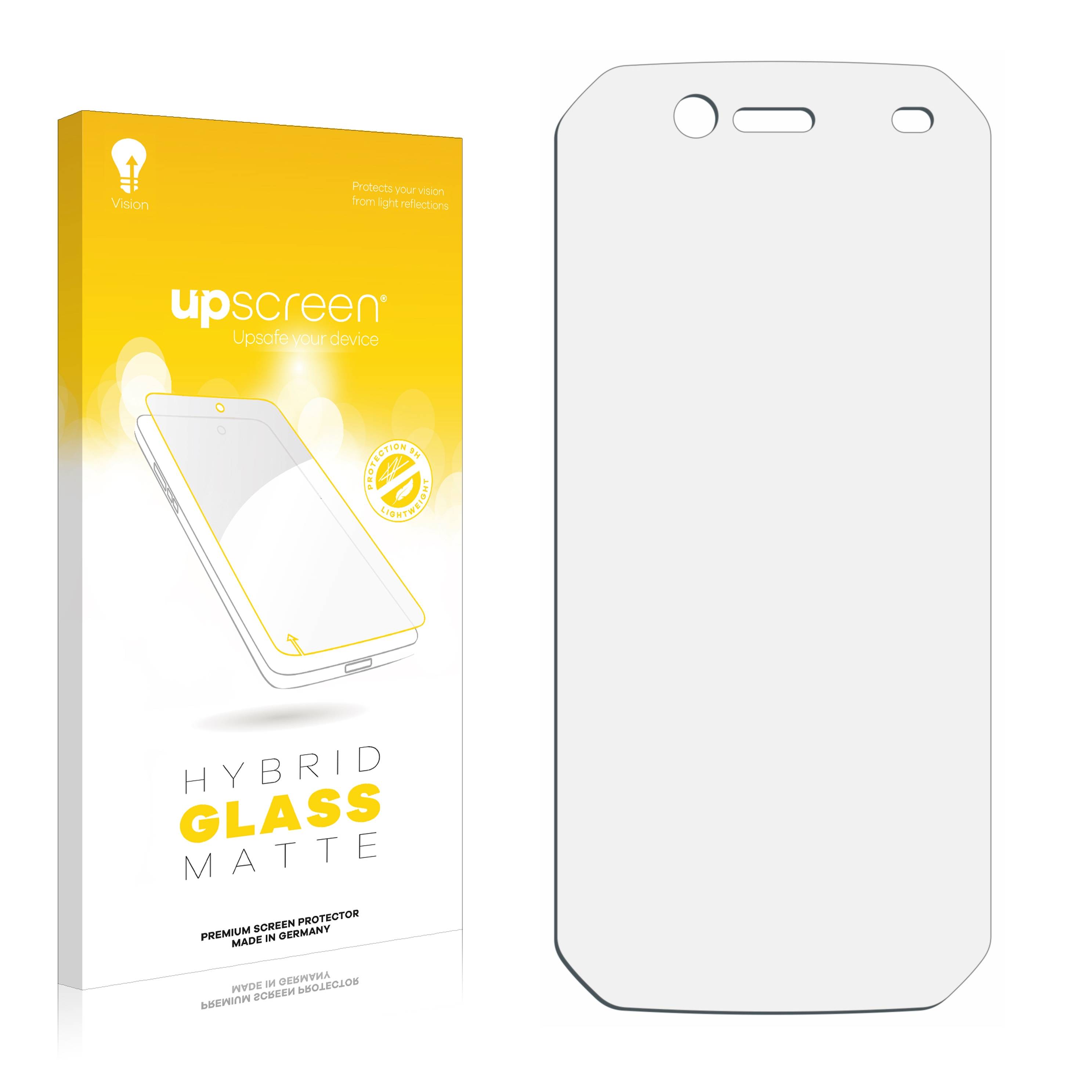 upscreen Flexible Schutz Glas Folie für Caterpillar Cat S42 H+ Schutzglas 9H Hybridglas Matt Entspiegelt