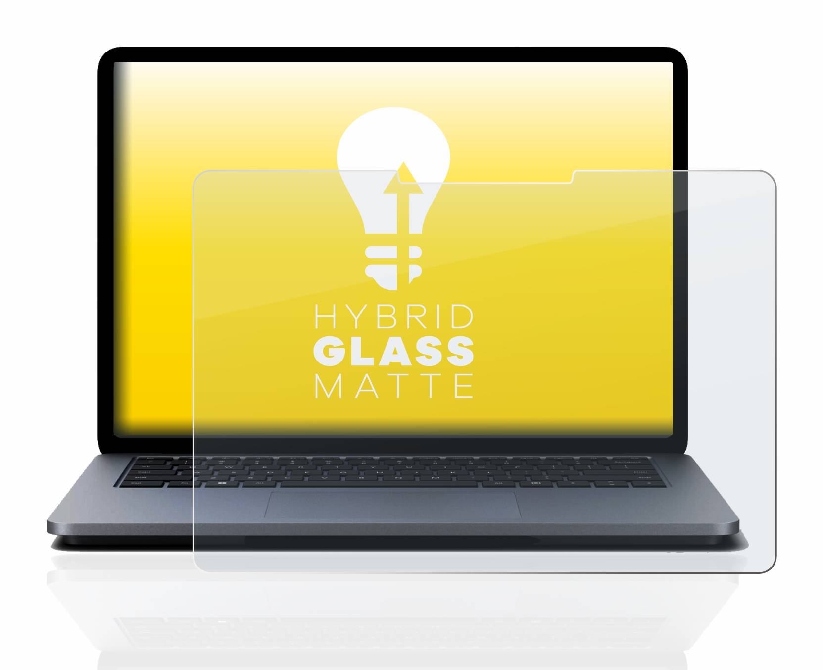 upscreen Flexible Schutz Glas Folie für Microsoft Surface Laptop Studio Schutzglas 9H Hybridglas Matt Entspiegelt