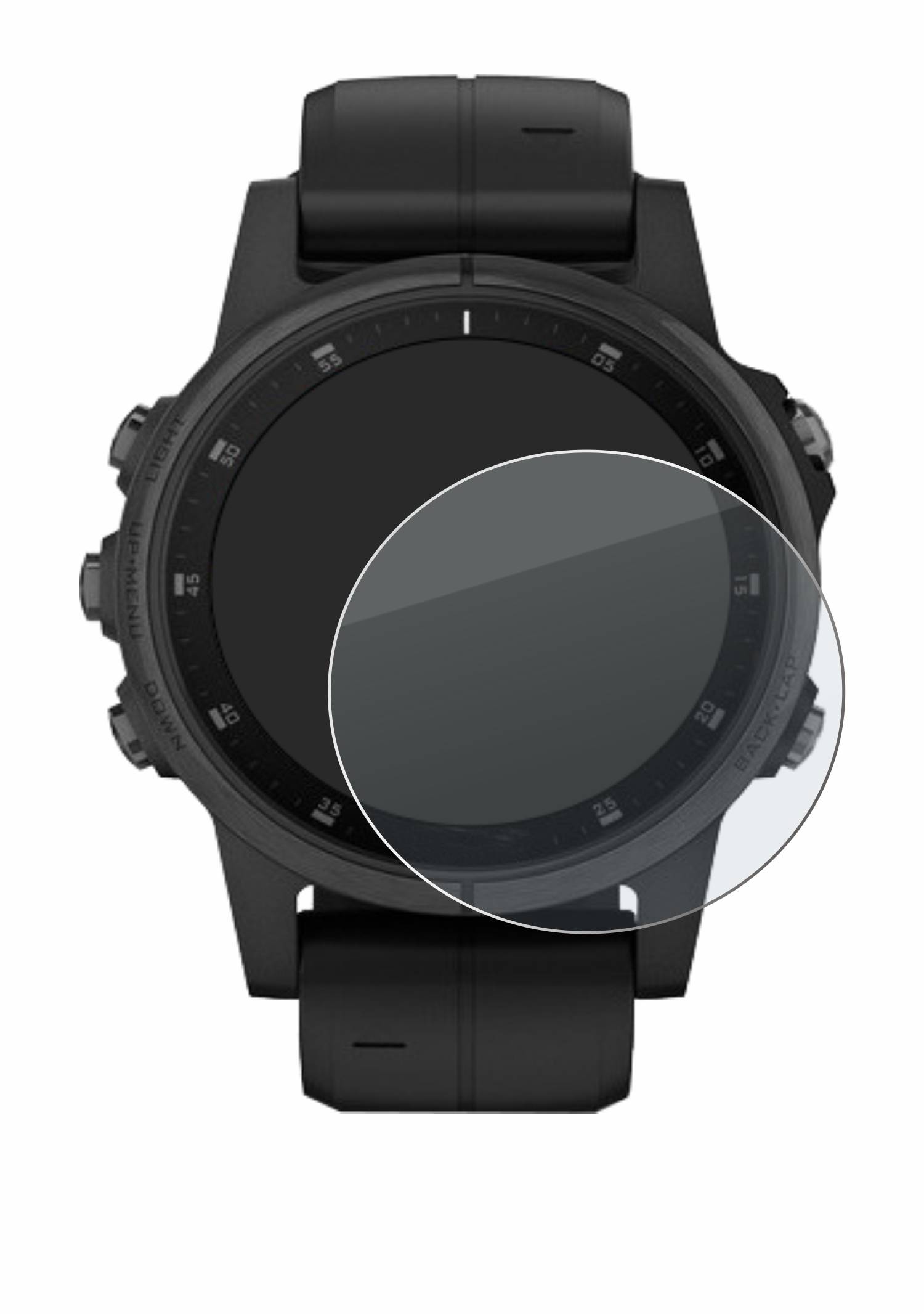 upscreen Hybrid Glass Matte Premium Schutzglas Folie für Garmin Fenix 5S Plus (42