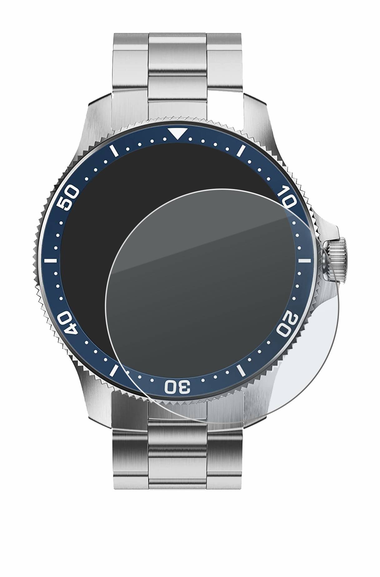 upscreen Hybrid Glass Matte Premium Schutzglas Folie für Withings ScanWatch Horizon (43
