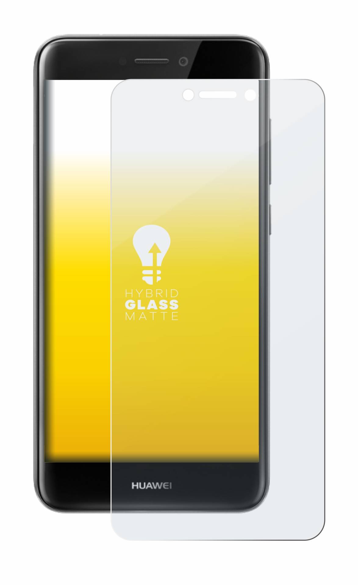 upscreen Flexible Panzerglasfolie für Huawei P8 Lite 2017 Schutzglas 9H Hybridglas Matt Entspiegelt