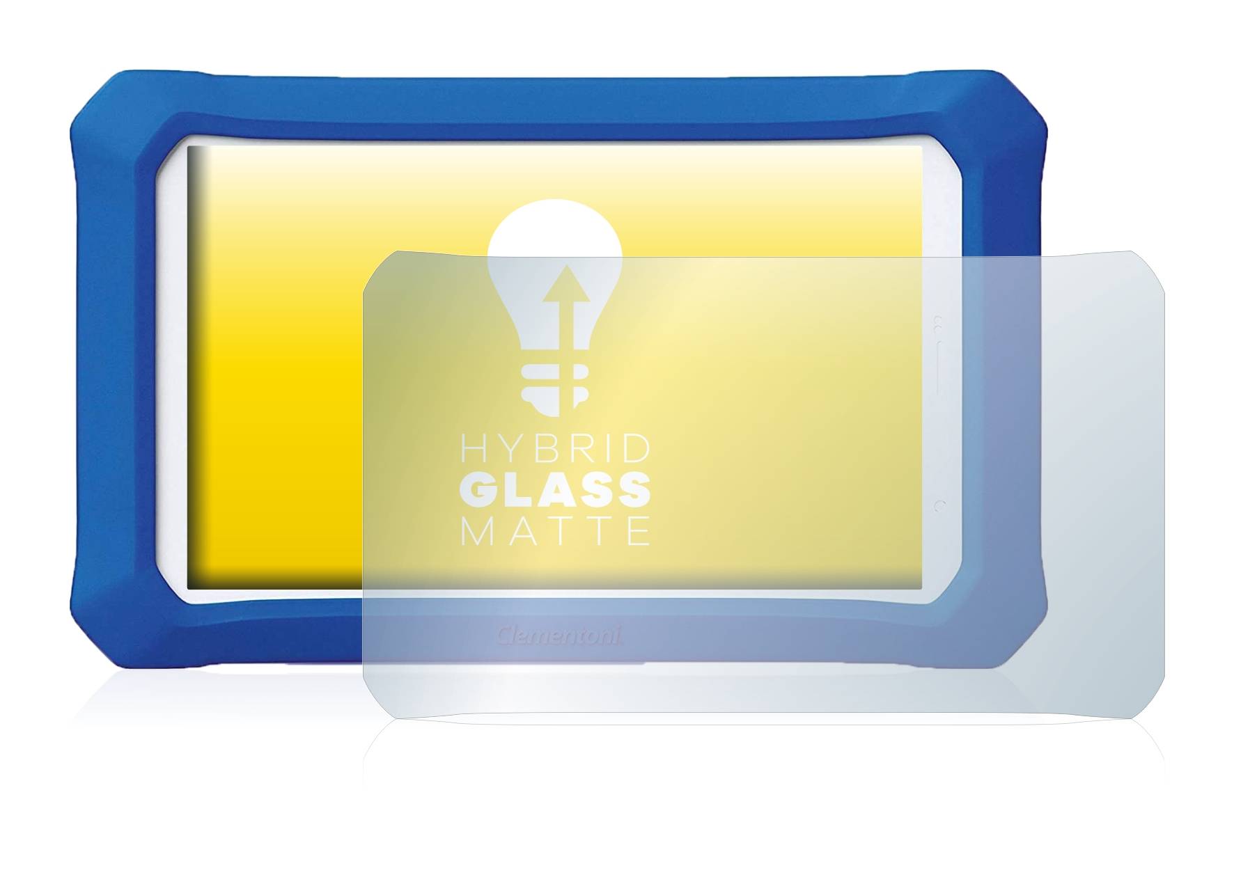 upscreen Hybrid Glass Matte Premium Schutzglas Folie für Clementoni Clempad X