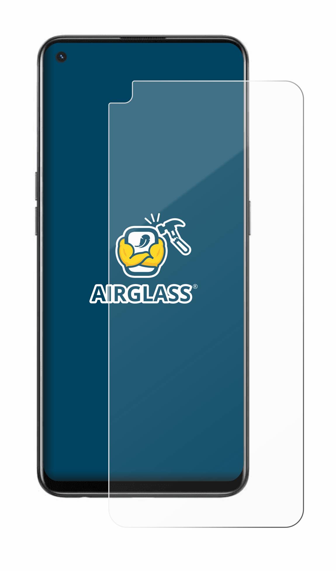 BROTECT AirGlass Flexible Schutz Glas Folie für Oppo Reno 5 Lite Klar Transparent