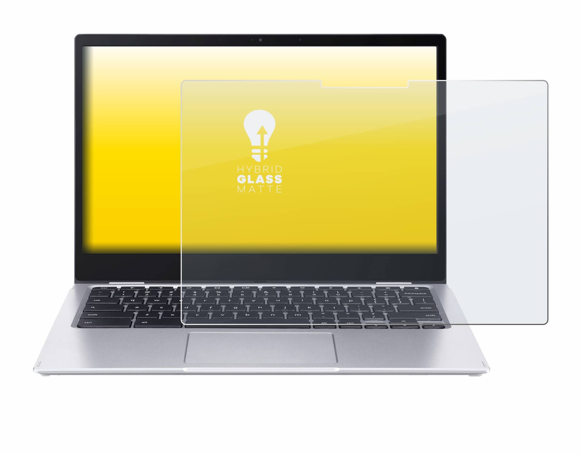upscreen Hybrid Glass Matte Premium Schutzglas Folie für Acer Chromebook Spin 513