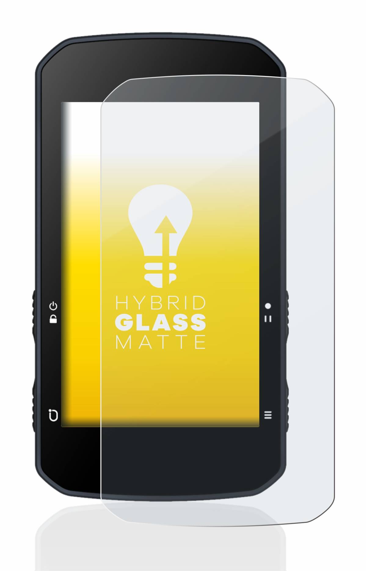 upscreen Hybrid Glass Matte Premium Schutzglas Folie für Bryton Rider