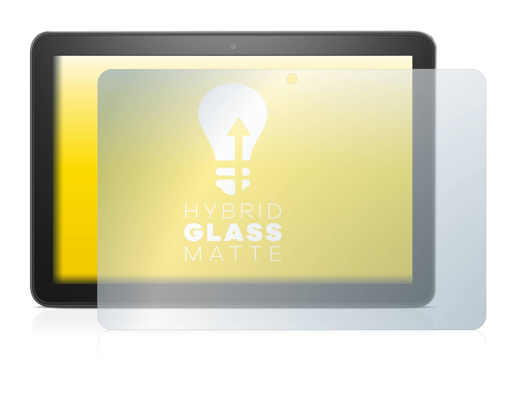 upscreen Hybrid Glass Matte Premium Schutzglas Folie für Amazon Fire HD 8 Plus 2020 (10.