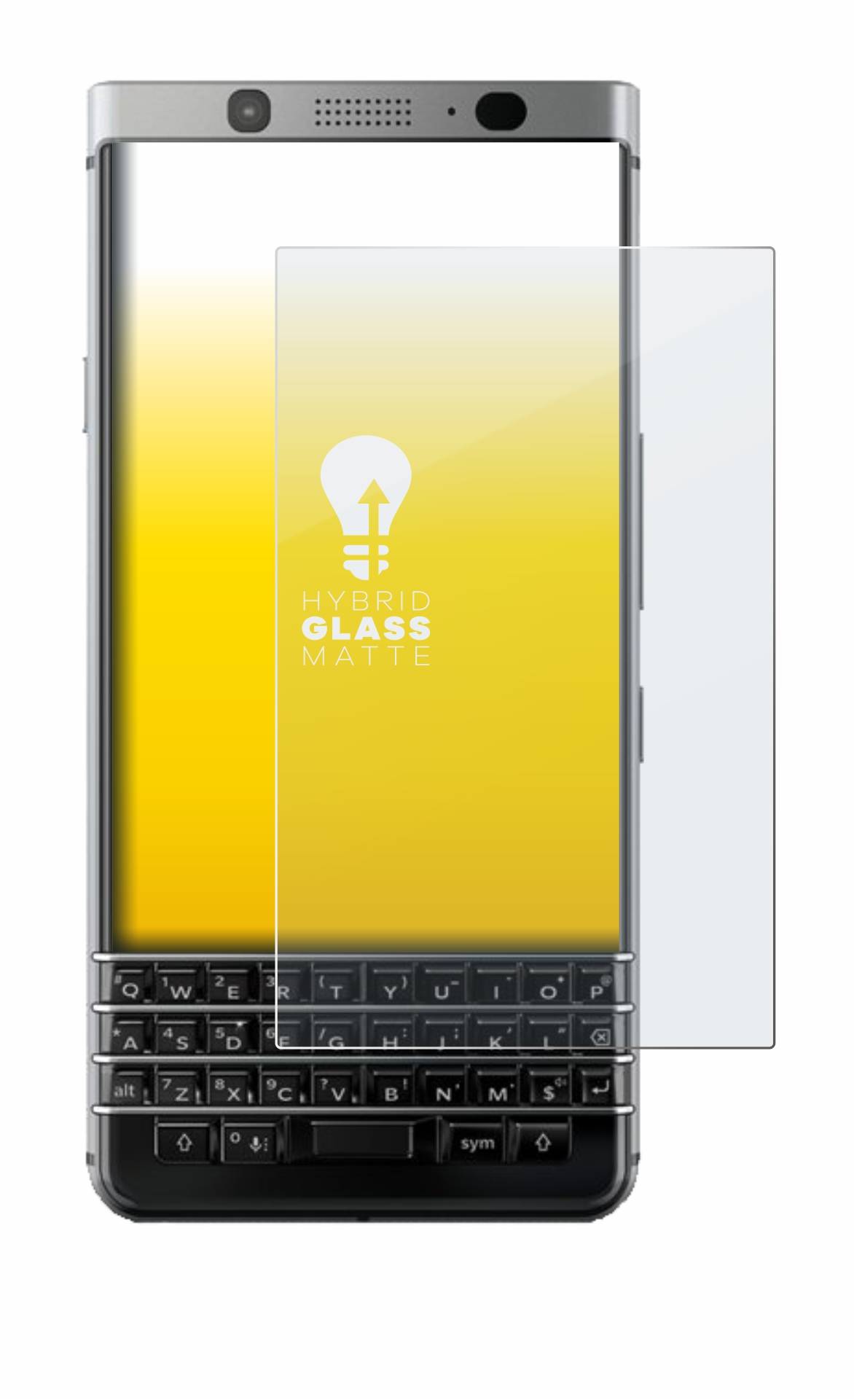upscreen Flexible Schutz Glas Folie für BlackBerry Keyone Schutzglas 9H Hybridglas Matt Entspiegelt