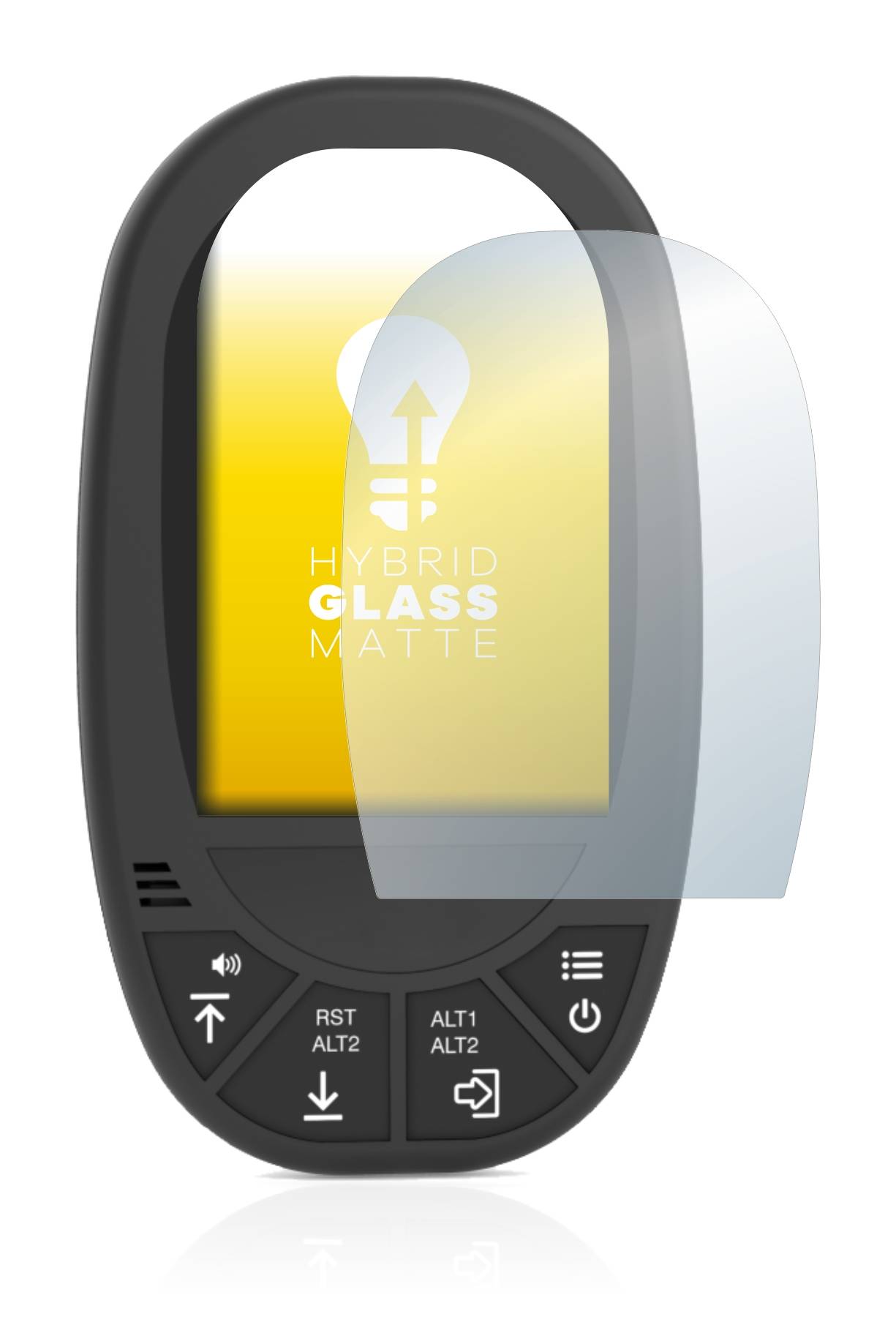 upscreen Hybrid Glass Matte Premium Schutzglas Folie für Flymaster GPS