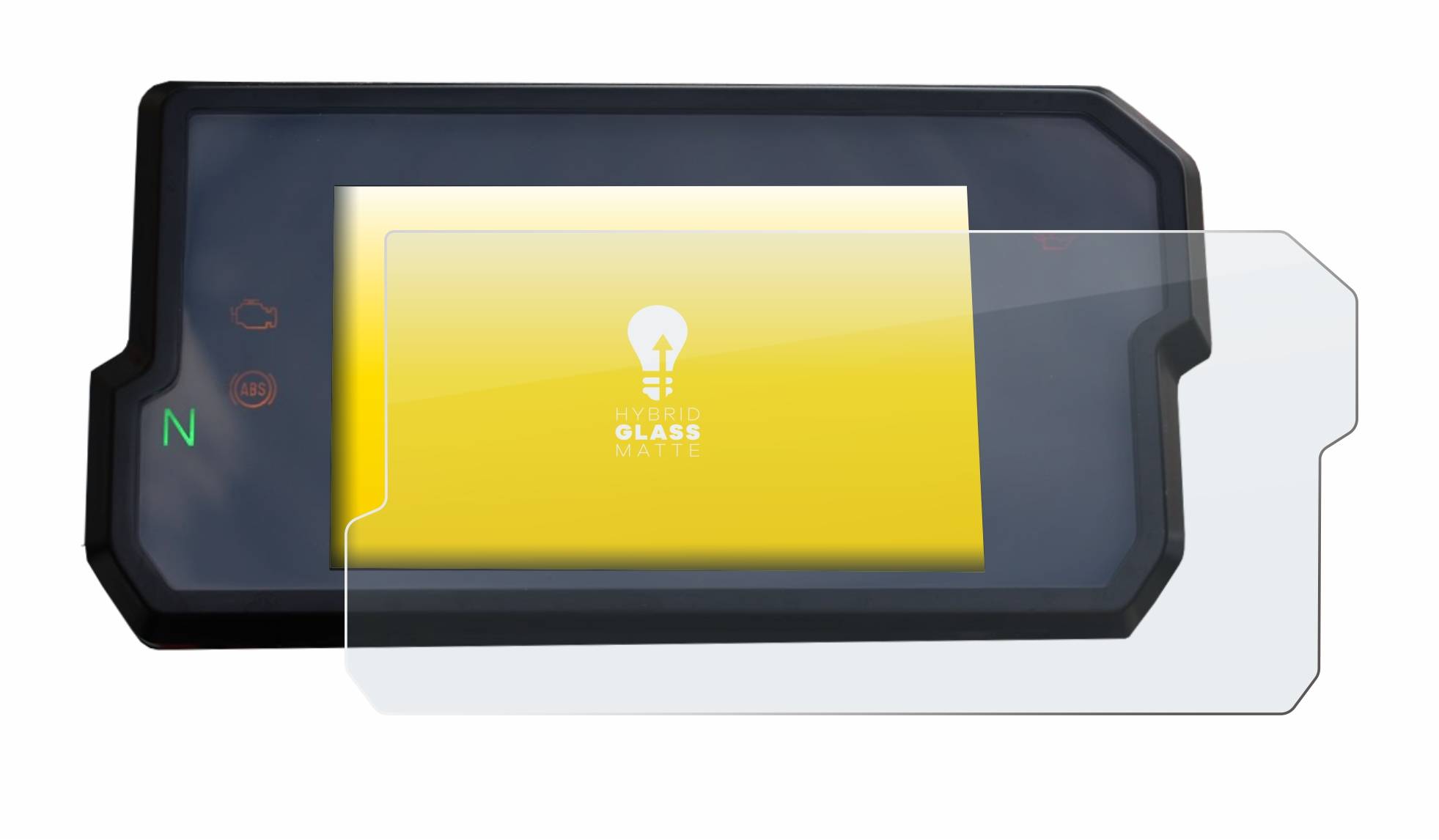 upscreen Hybrid Glass Matte Premium Schutzglas Folie für KTM 125 Duke