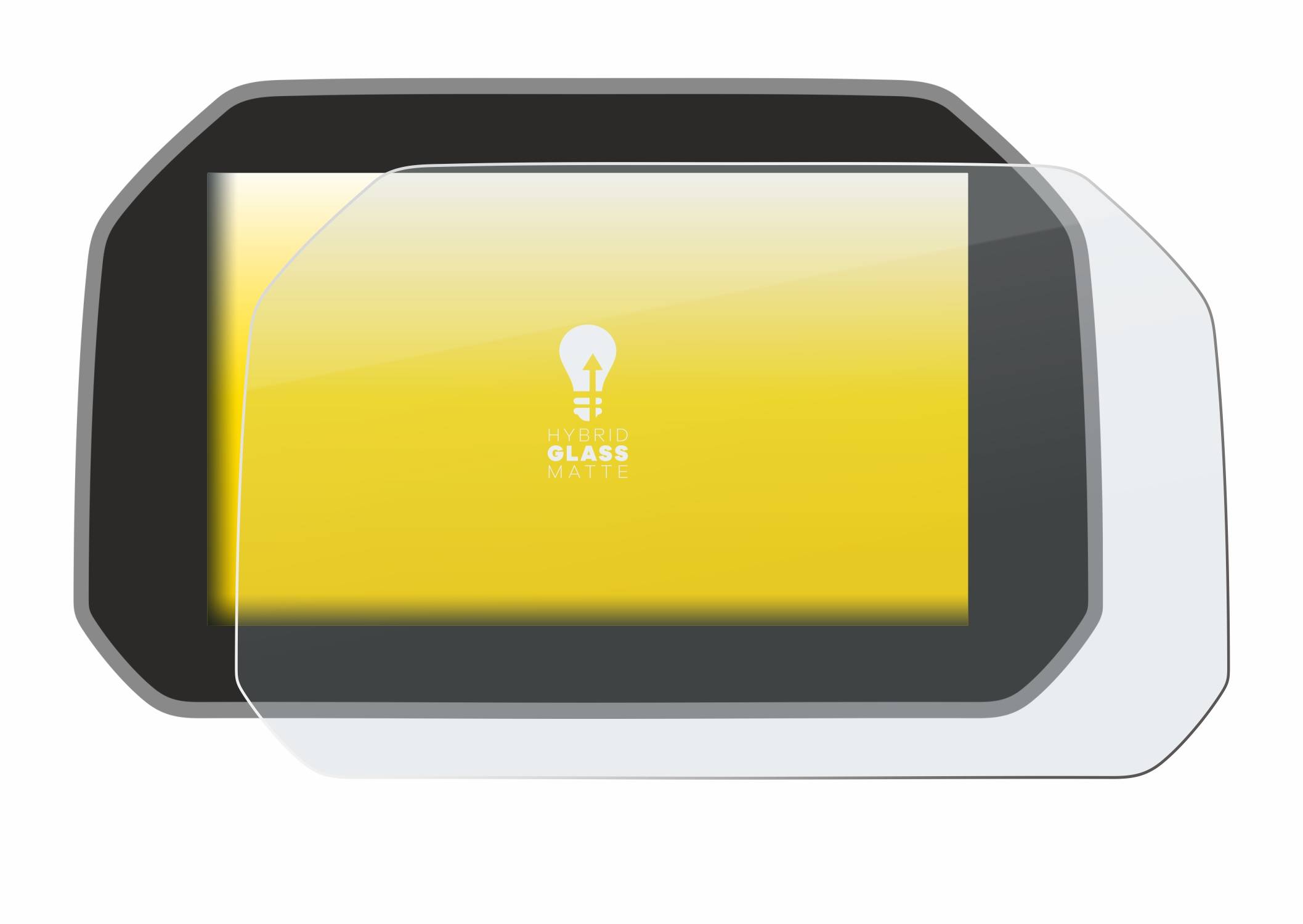 upscreen Hybrid Glass Matte Premium Schutzglas Folie für BMW R 1250 RS 2019 Connectivity TFT