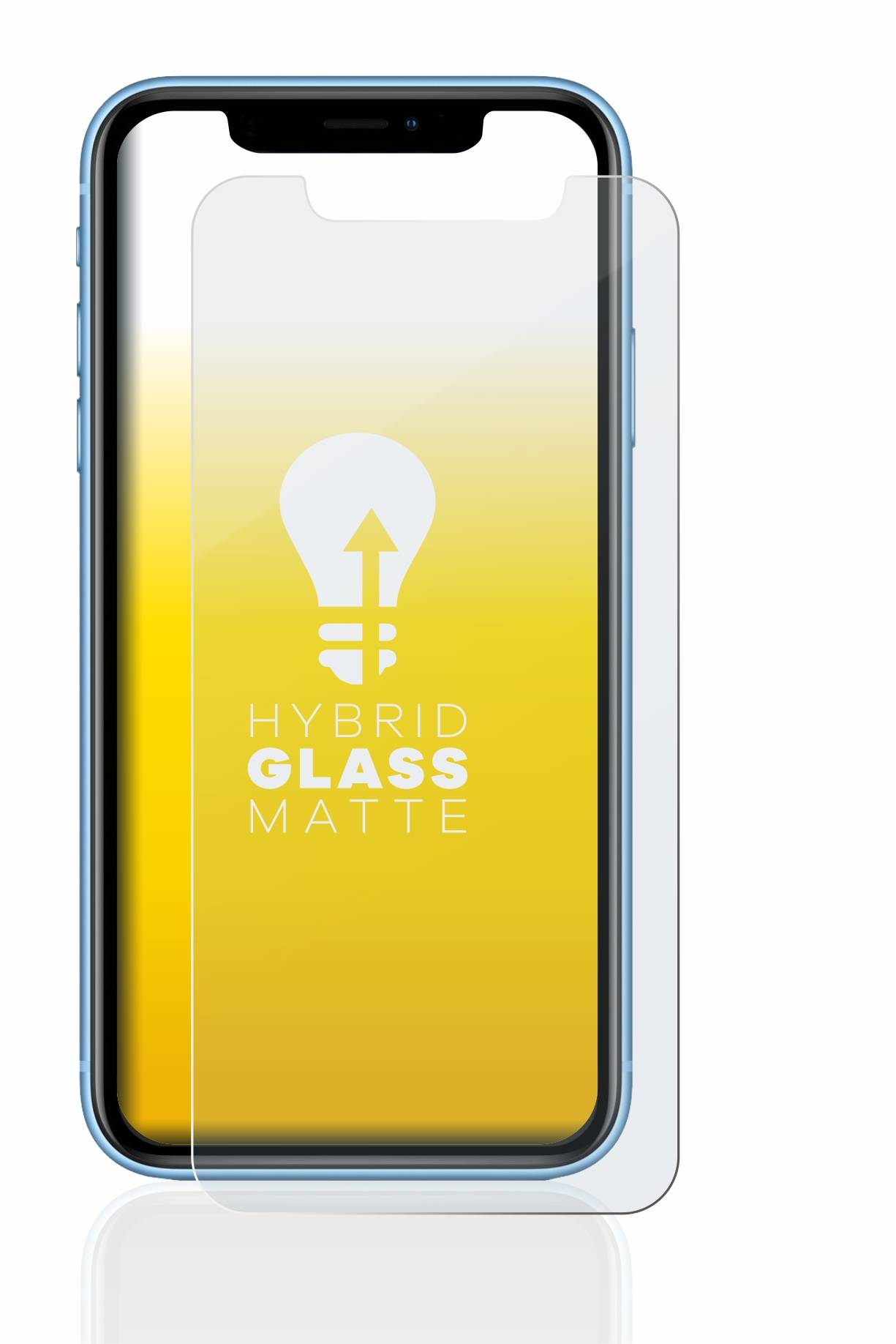upscreen Flexible Schutz Glas Folie für Apple iPhone XR / 11 Schutzglas 9H Hybridglas Matt Entspiegelt