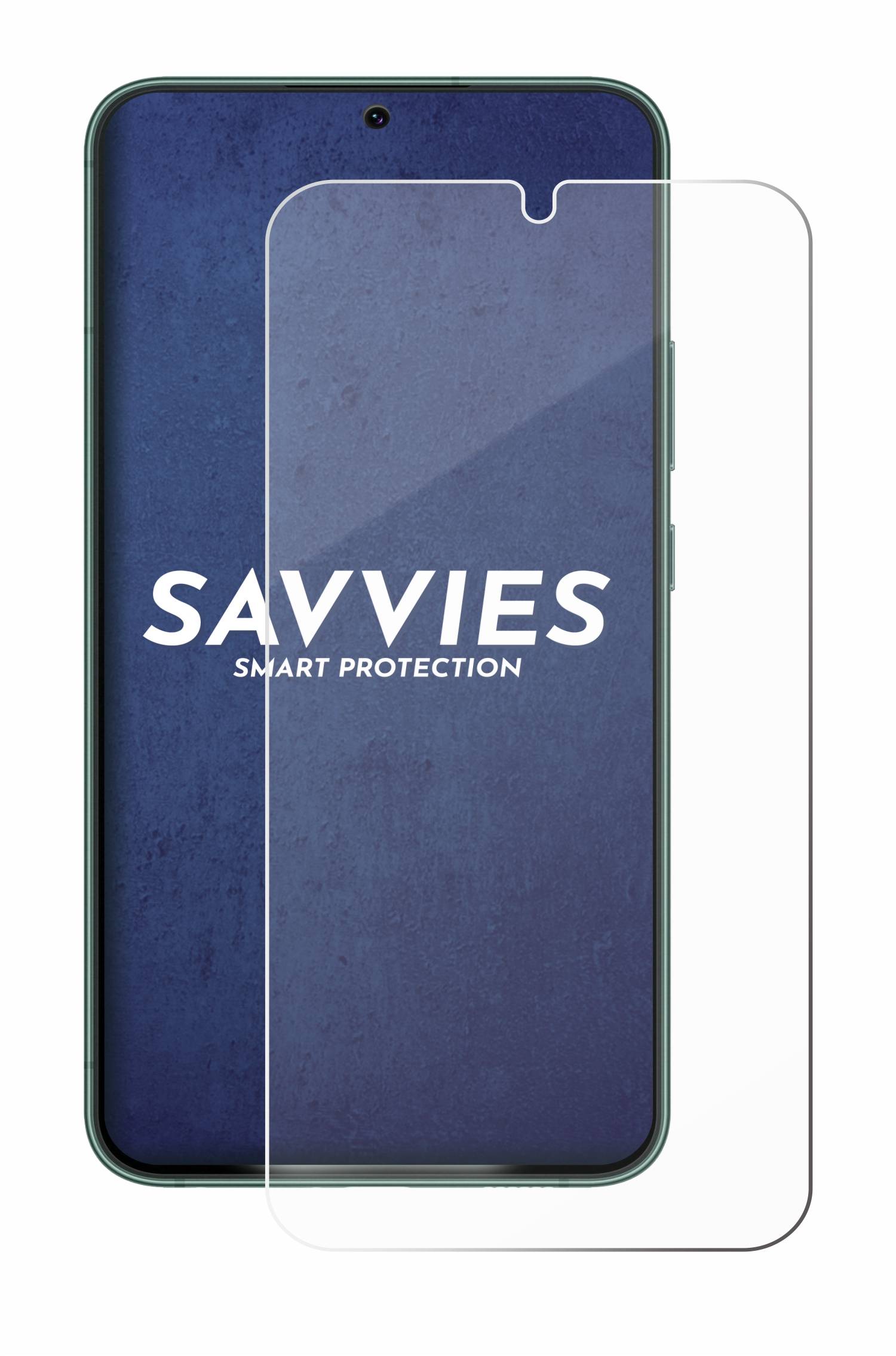 Savvies Schutzglas für Samsung Galaxy S22 Plus 5G Echtglas 9H-Härte klar