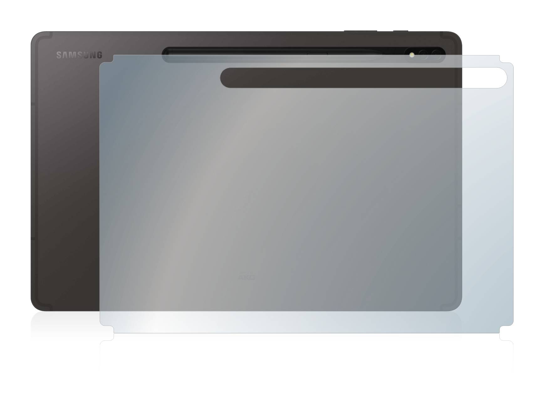 BROTECT AirGlass Flexible Schutz Glas Folie für Samsung Galaxy Tab S8 Plus WiFi (Rückseite) Matt Entspiegelt