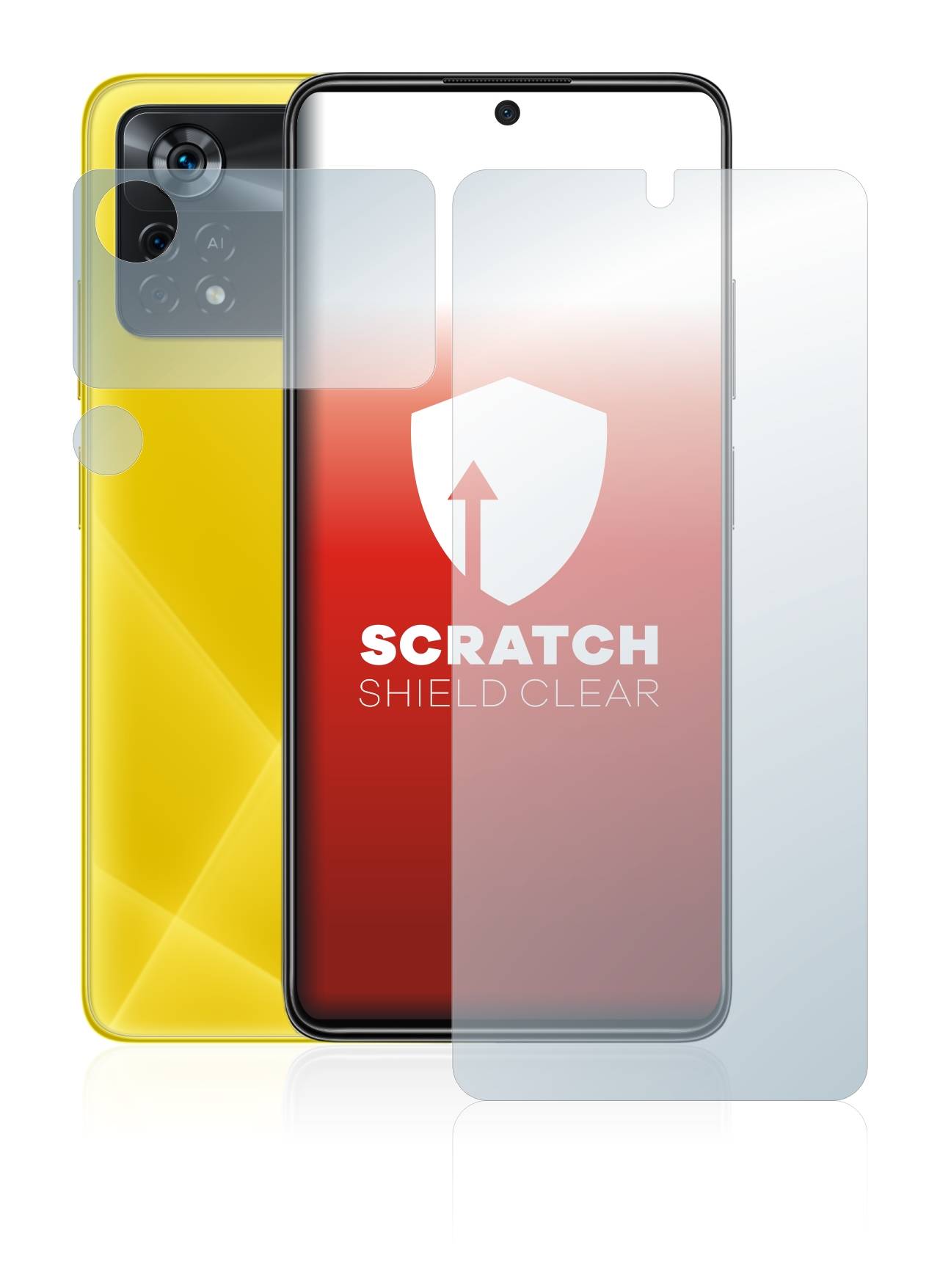 upscreen Schutzfolie für Xiaomi Poco X4 Pro 5G (Display+Kamera) Kratzschutz Anti-Fingerprint Klar