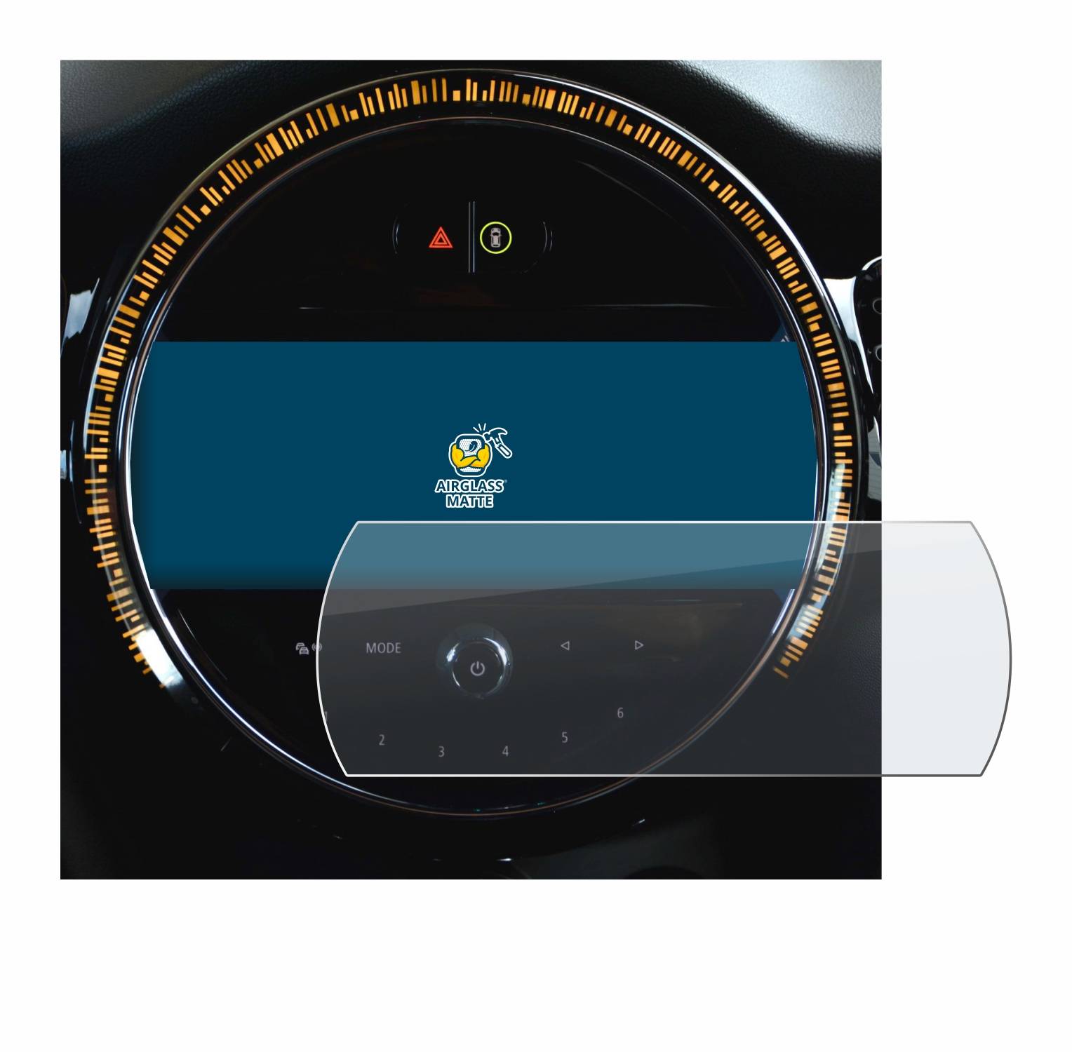 BROTECT AirGlass Matte Schutzglas Folie für Mini Cooper 2021 Infotainment System