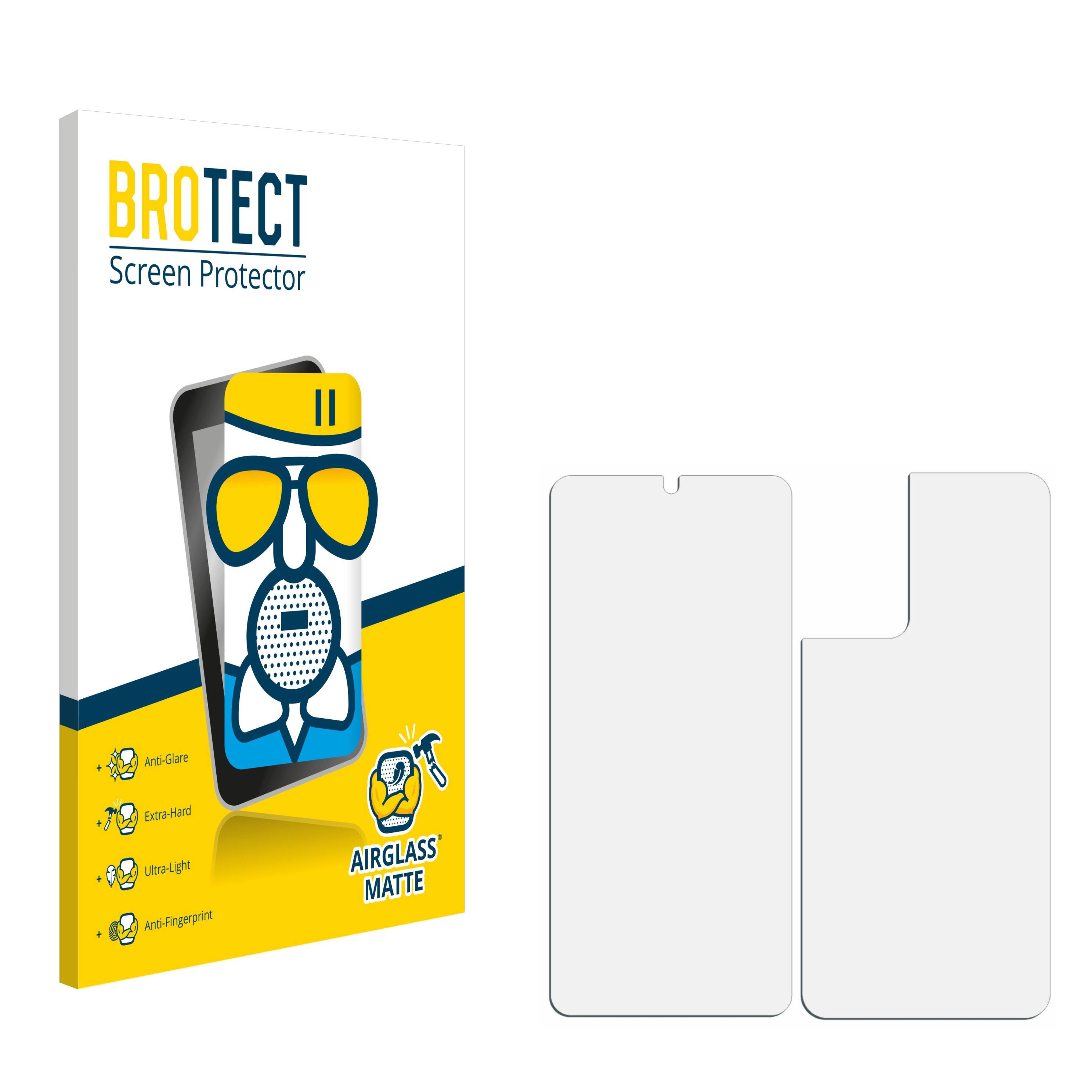 BROTECT AirGlass Flexible Schutz Glas Folie für Xiaomi Redmi Note 11 Pro+ 5G (Display+Rückseite) Matt Entspiegelt