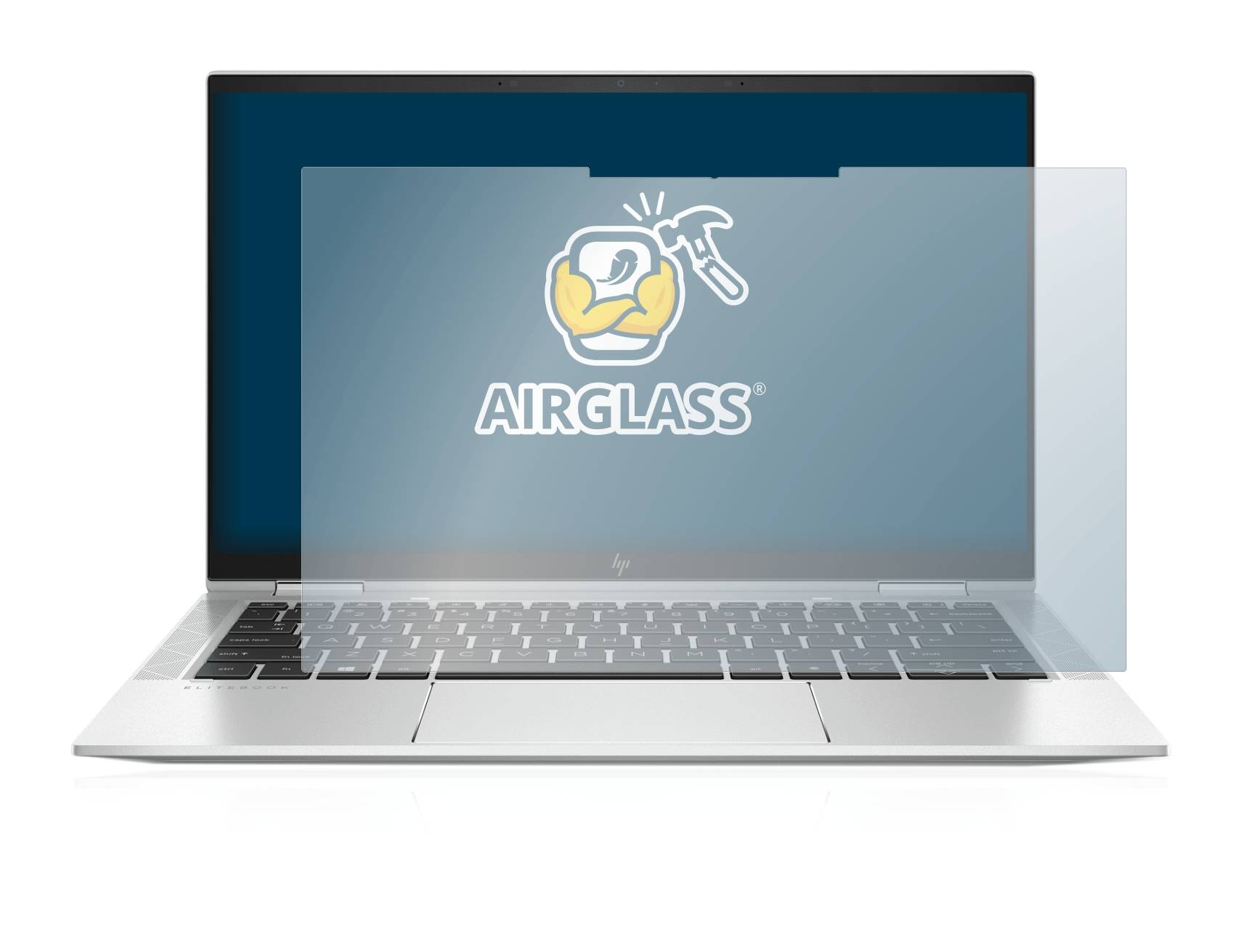 BROTECT AirGlass Flexible Schutz Glas Folie für HP EliteBook x360 1030 G8 Klar Transparent