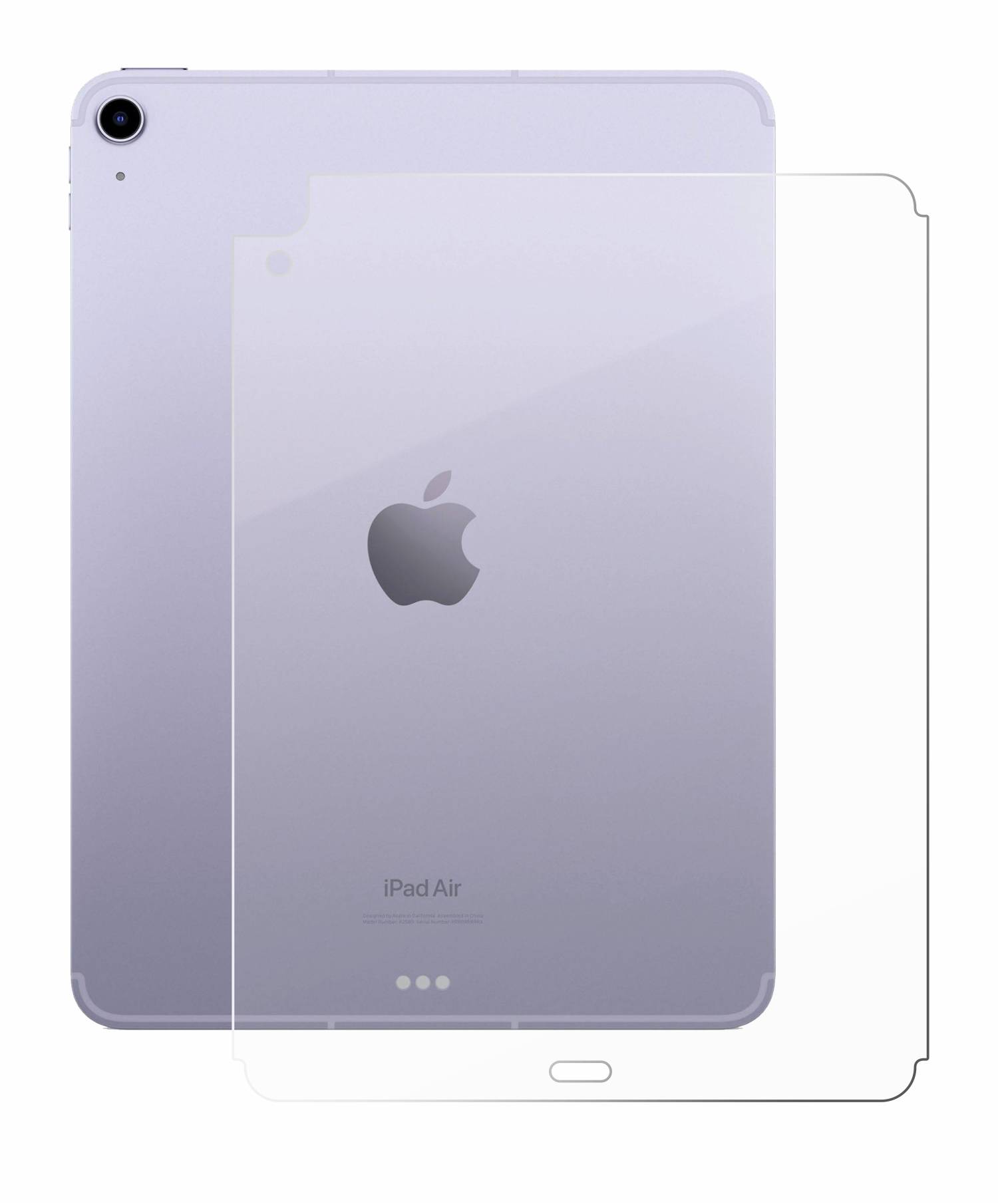 BROTECT AirGlass Schutzglas Folie für Apple iPad Air 5 WiFi Cellular 2022 (Rückseite, 5.