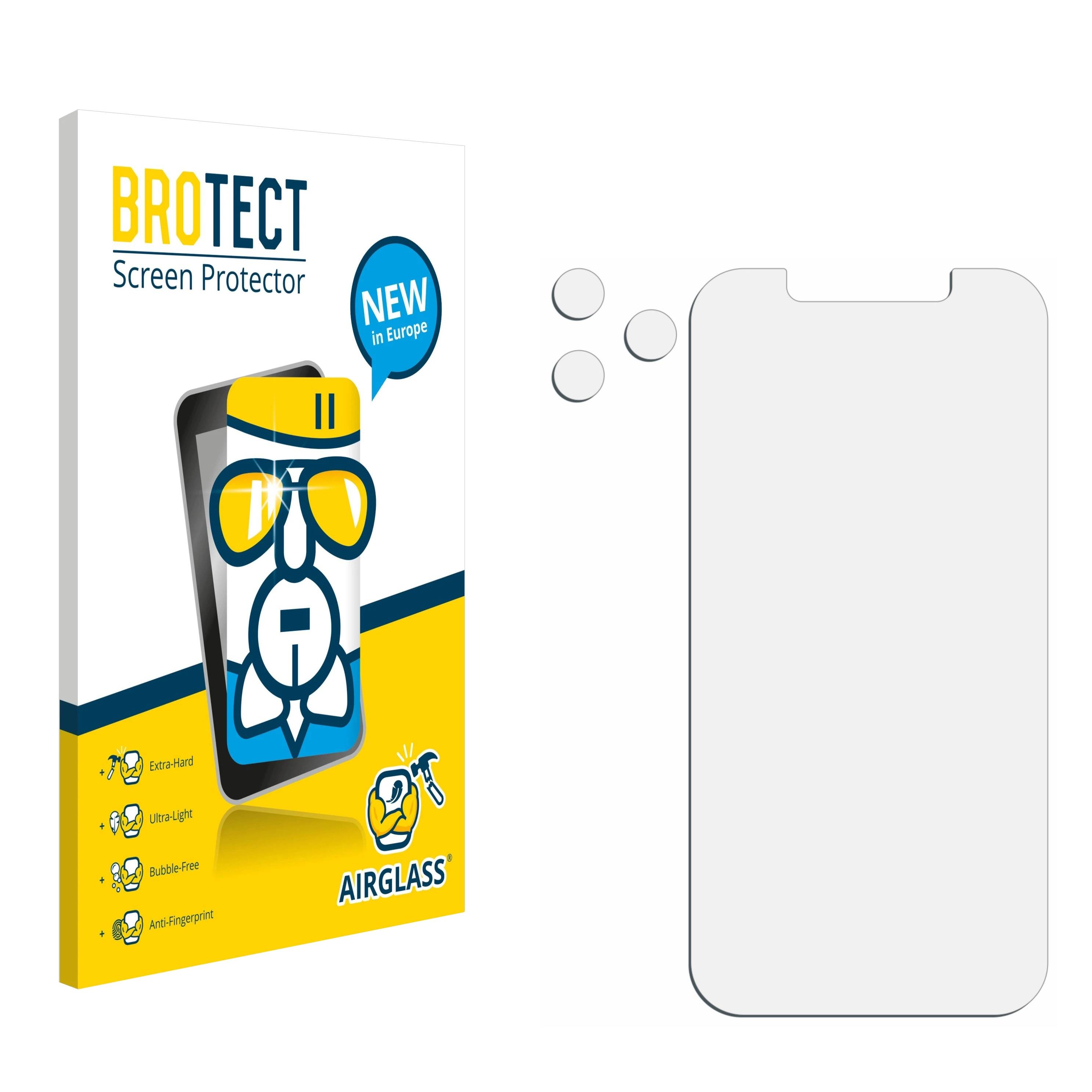 BROTECT AirGlass Flexible Schutz Glas Folie für Apple iPhone 12 Pro Max (Display+Kamera) Klar Transparent