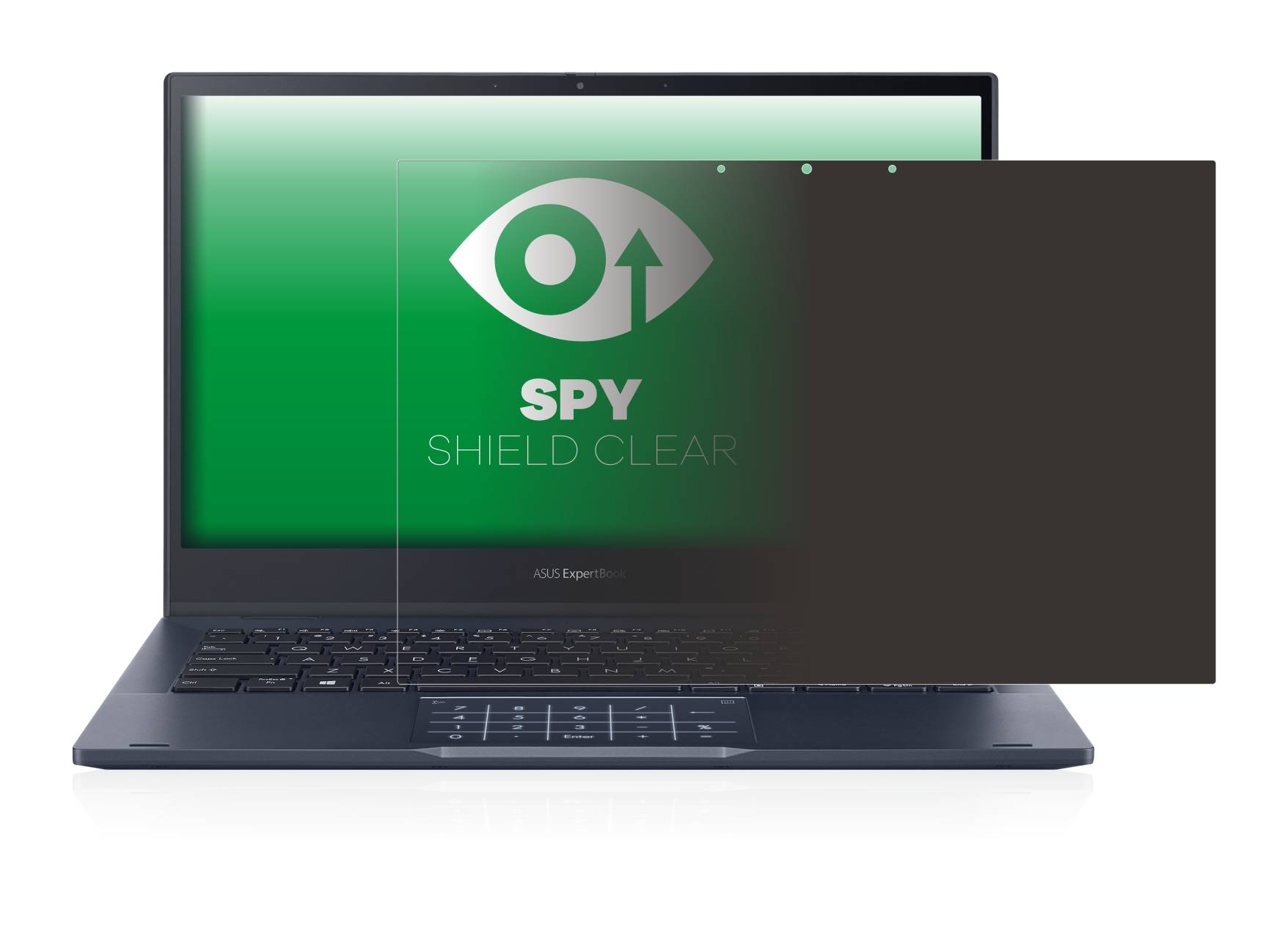 upscreen Spy Shield Clear Premium Blickschutzfolie für Asus ExpertBook B5 Flip