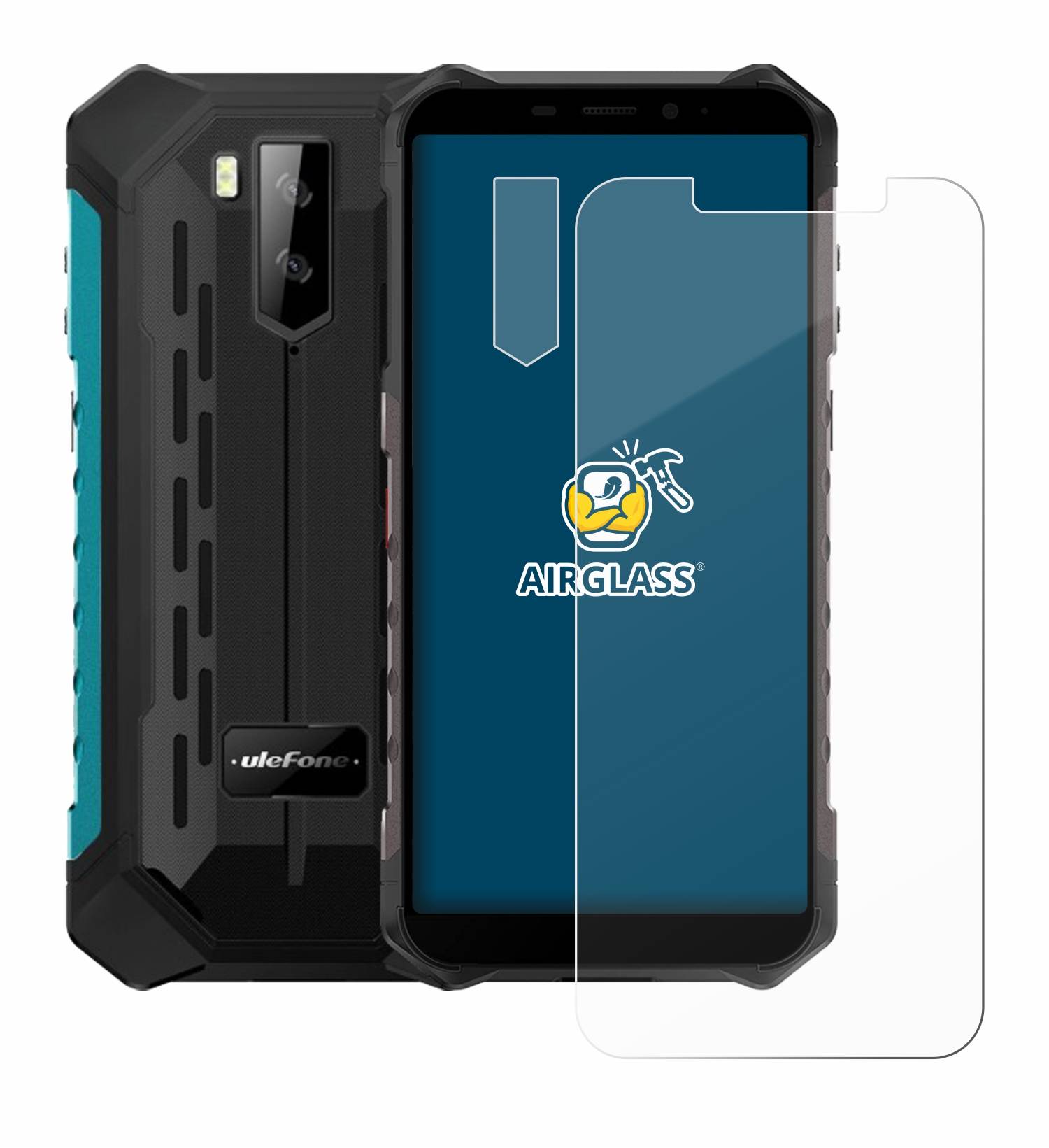 BROTECT AirGlass Flexible Schutz Glas Folie für Ulefone Armor X9 (Display+Kamera) Klar Transparent