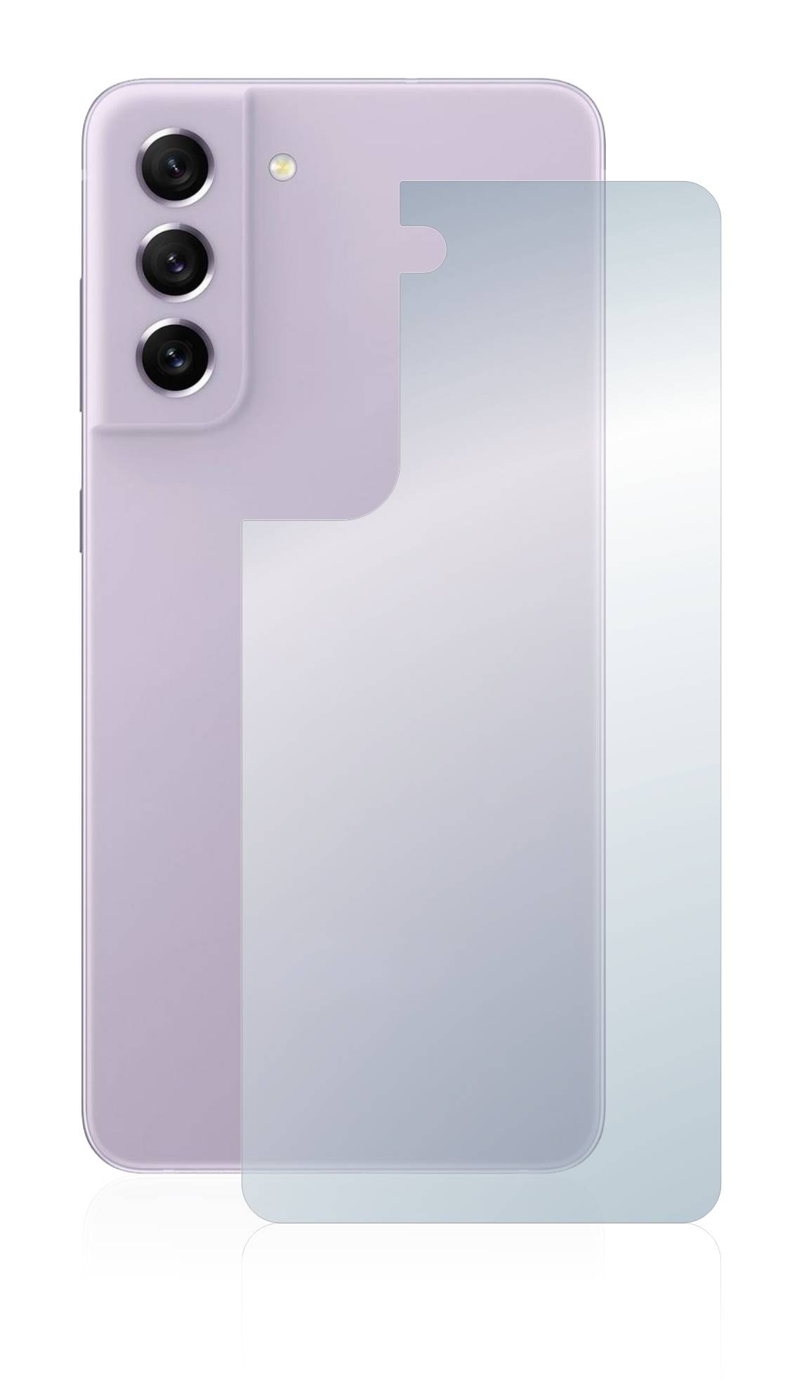 BROTECT AirGlass Flexible Schutz Glas Folie für Samsung Galaxy S21 FE 5G (Rückseite) Matt Entspiegelt