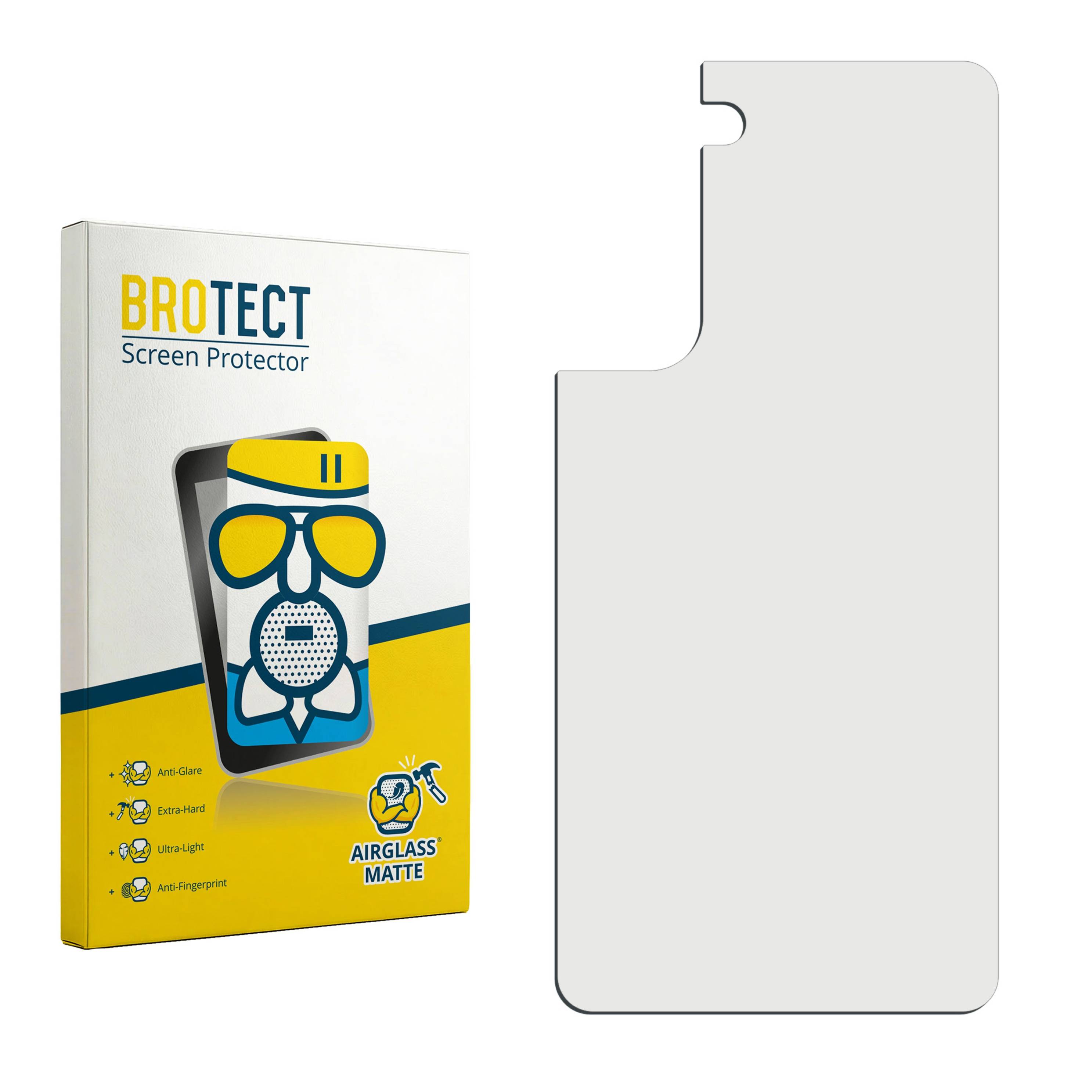 BROTECT AirGlass Flexible Schutz Glas Folie für Samsung Galaxy S21 FE 5G (Rückseite) Matt Entspiegelt