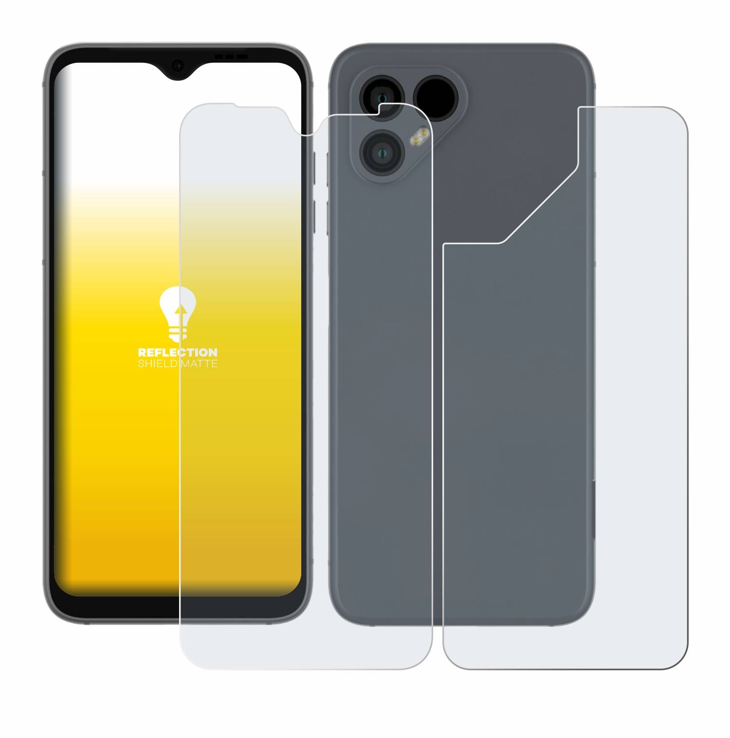 upscreen Schutzfolie für Fairphone 4 (Display+Rückseite) Folie Matt Entspiegelt Anti-Reflex