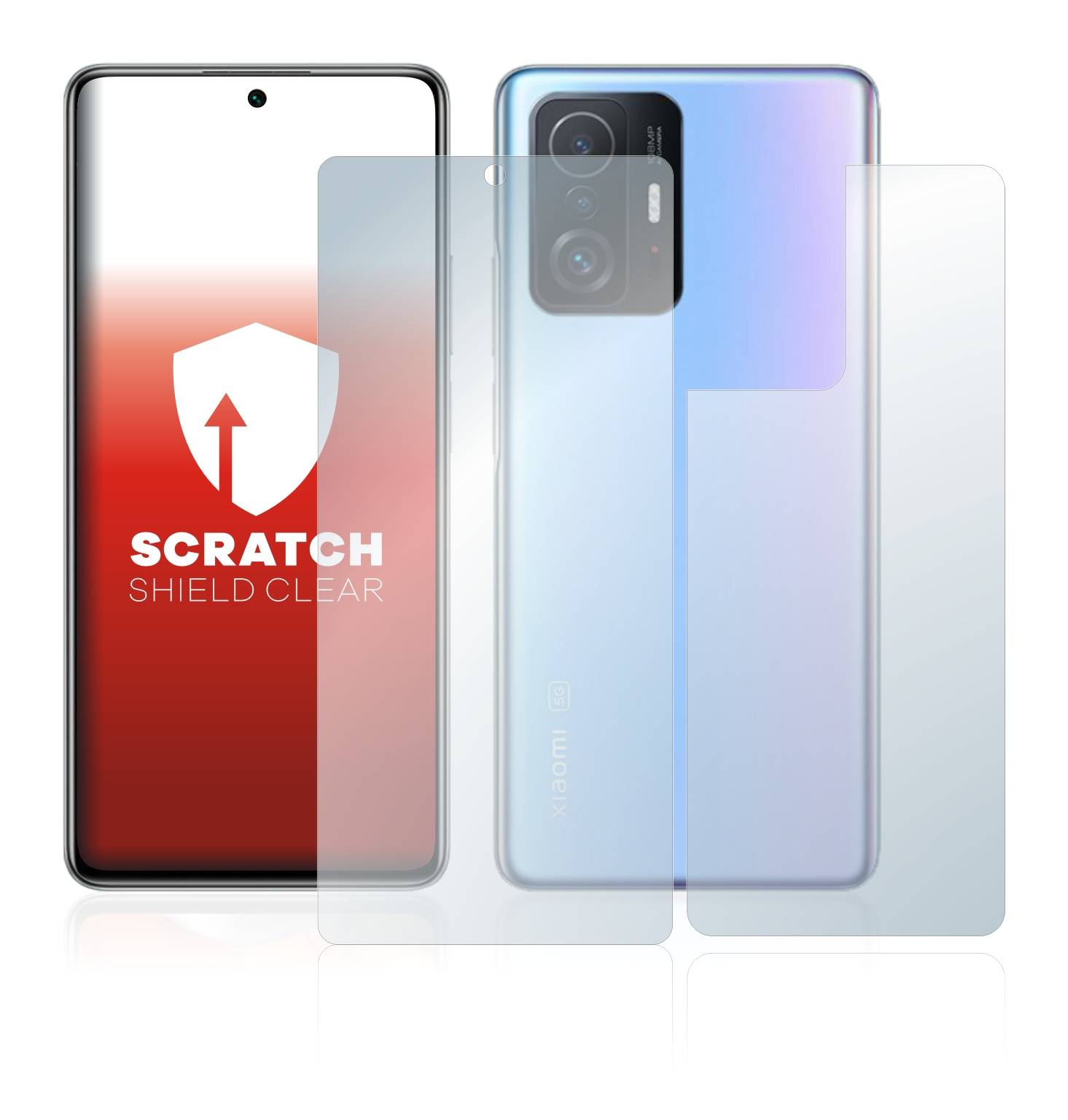 upscreen Schutzfolie für Xiaomi 11T (Display+Rückseite) Kratzschutz Anti-Fingerprint Klar