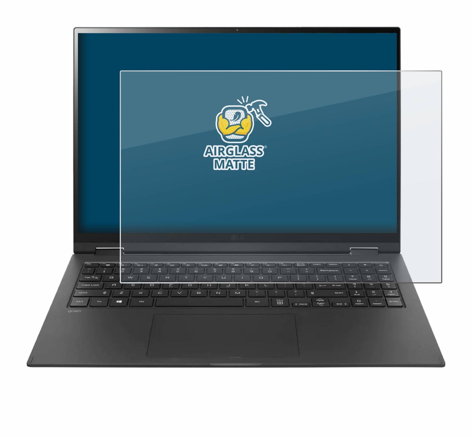 BROTECT AirGlass Flexible Schutz Glas Folie für LG gram 16'' 2-in-1 Touch Matt Entspiegelt