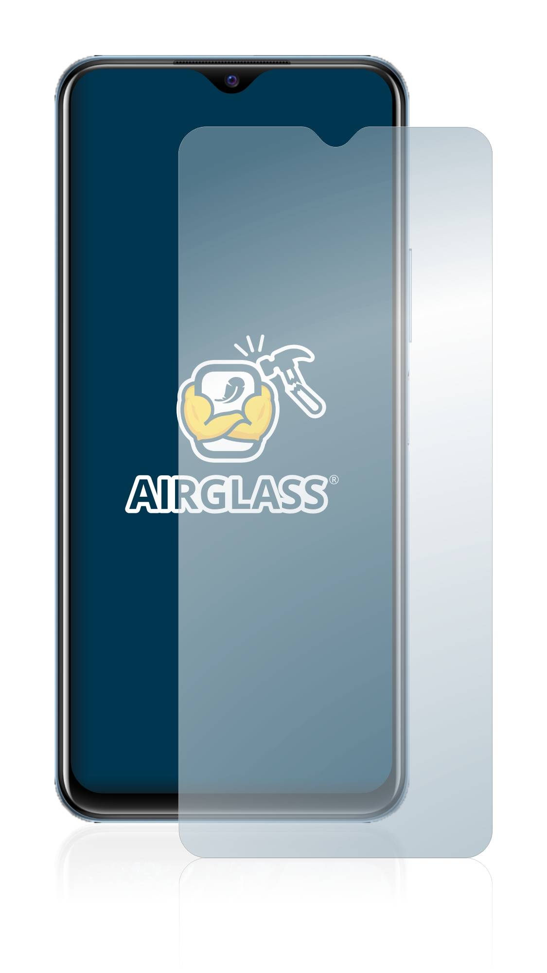BROTECT AirGlass Flexible Schutz Glas Folie für Vivo Y33s Klar Transparent