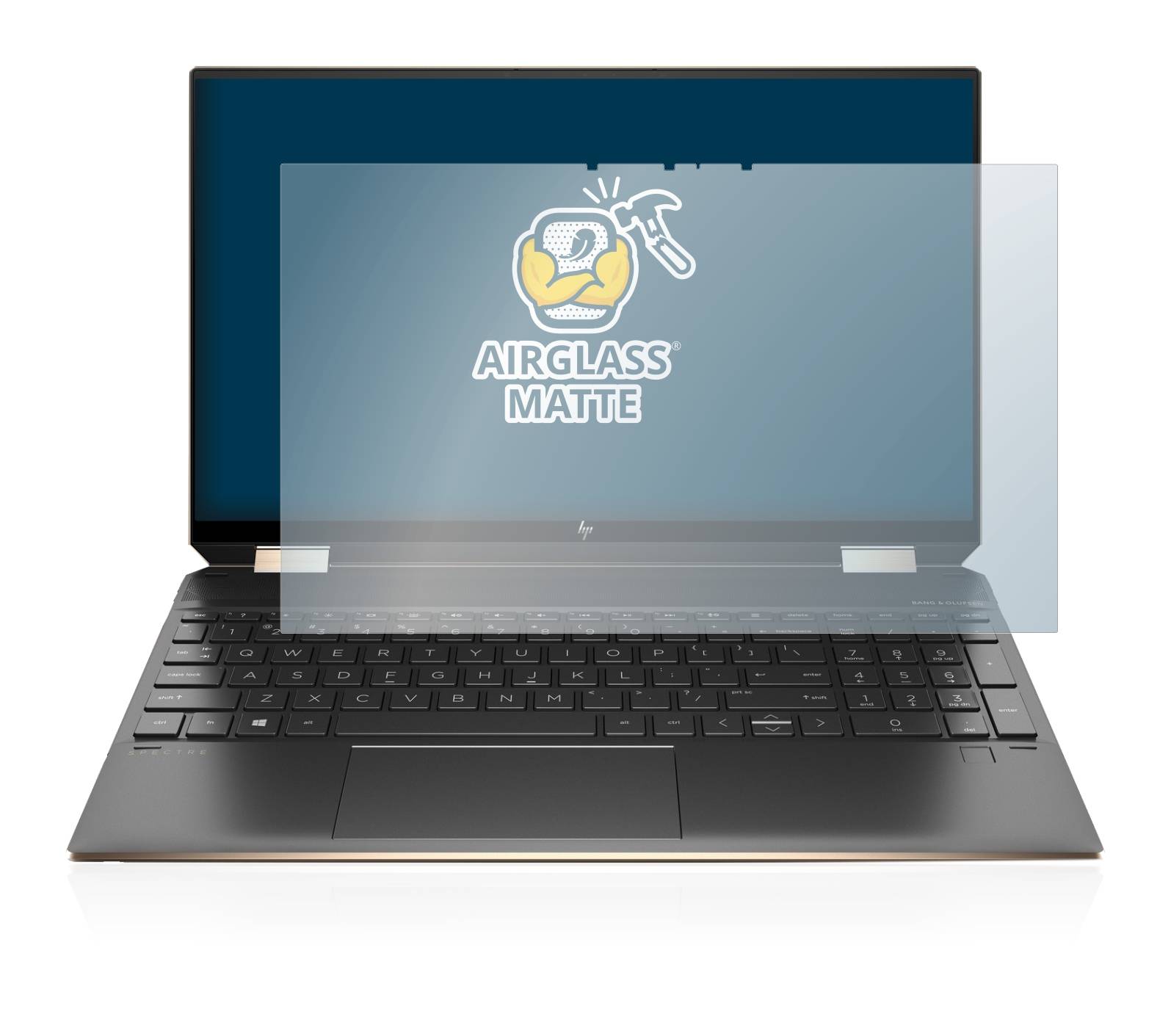 BROTECT AirGlass Matte Schutzglas Folie für HP Spectre x360 (15-eX) (359.9 mm x 226.4
